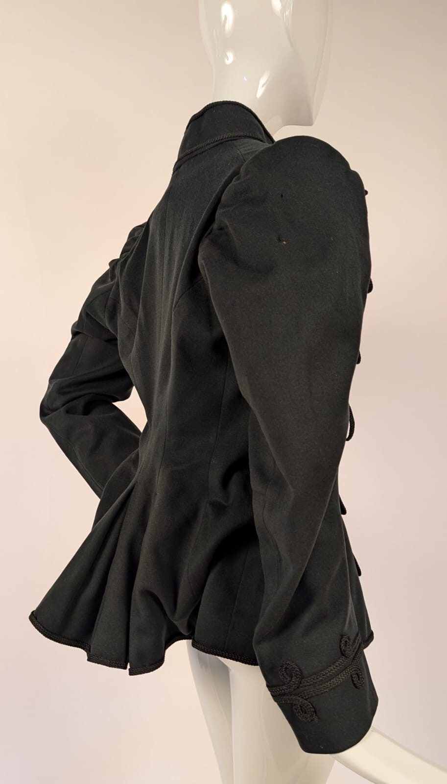 VICTORIAN MILITARY STYLE  JACKET W BRAID + TOGGLE BUTTONS