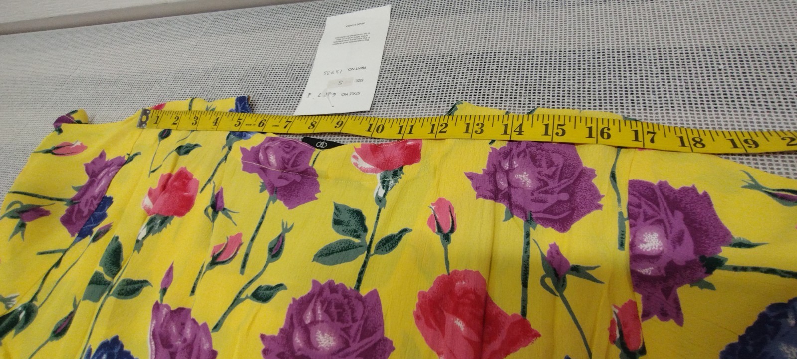 1990s Roses Long Dress Yellow Multicolor Print Purple Rose Country Chic Med New