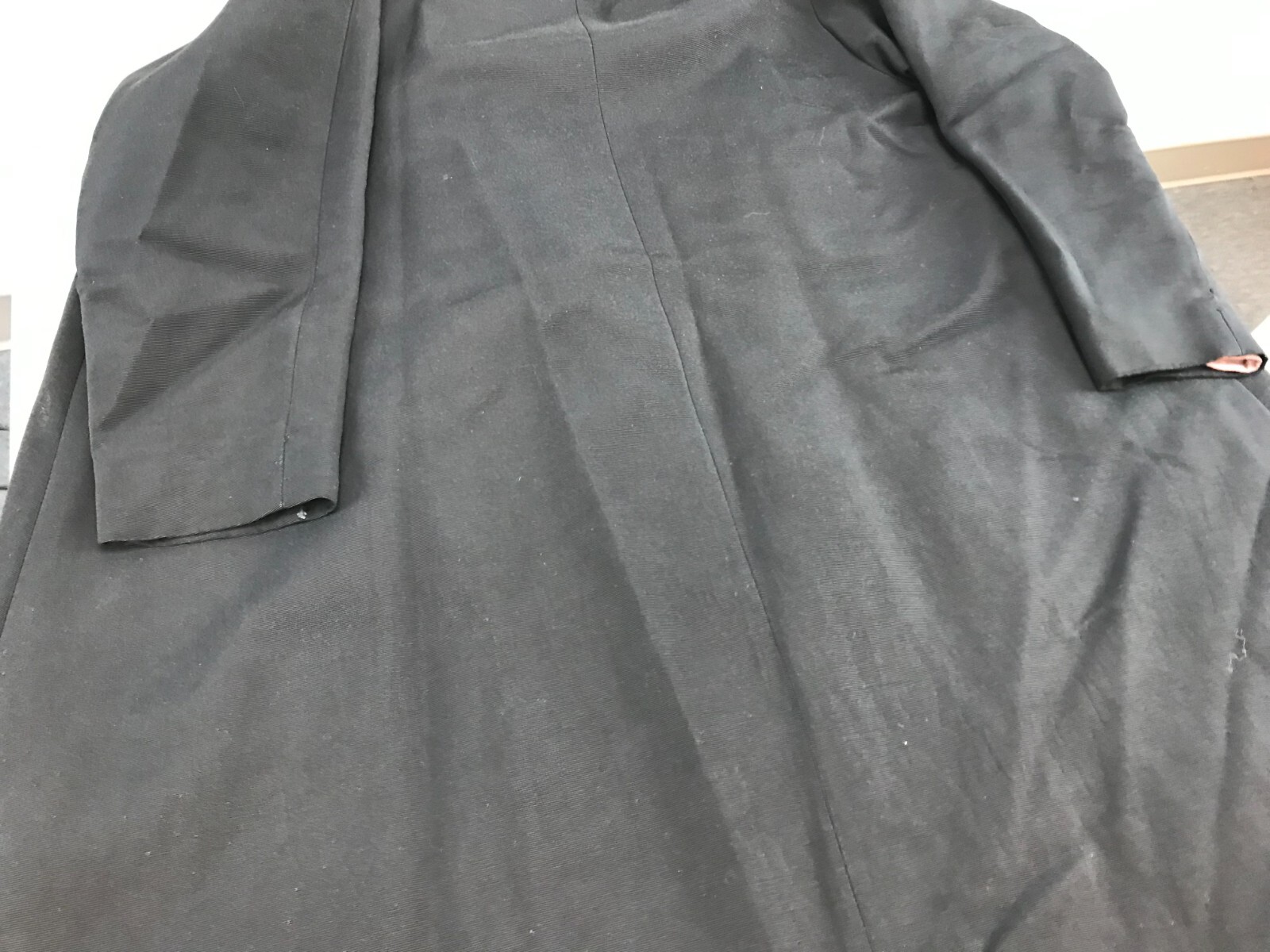 vintage Blue Black Coat Wrap (No Buttons) Size Small – Medium 24″ wide 39″ long