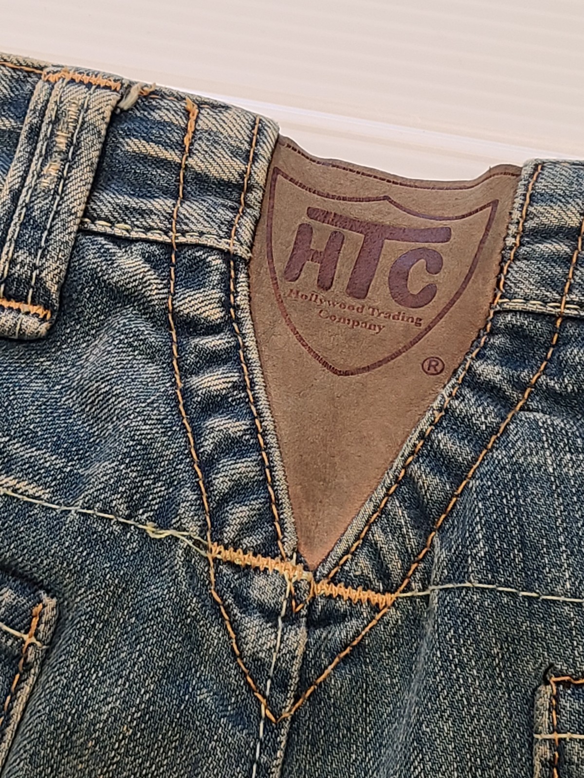 HTC Hollywood Trading Company Vintage Jeans, Made in Italy, sz 26, Distressed