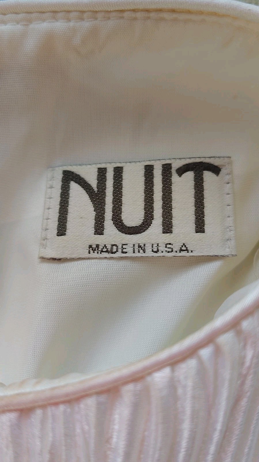 Vtg Nuit Plisse Black White Sequin Belt Cocktail Party Formal Dress Sz 4 ILGWU