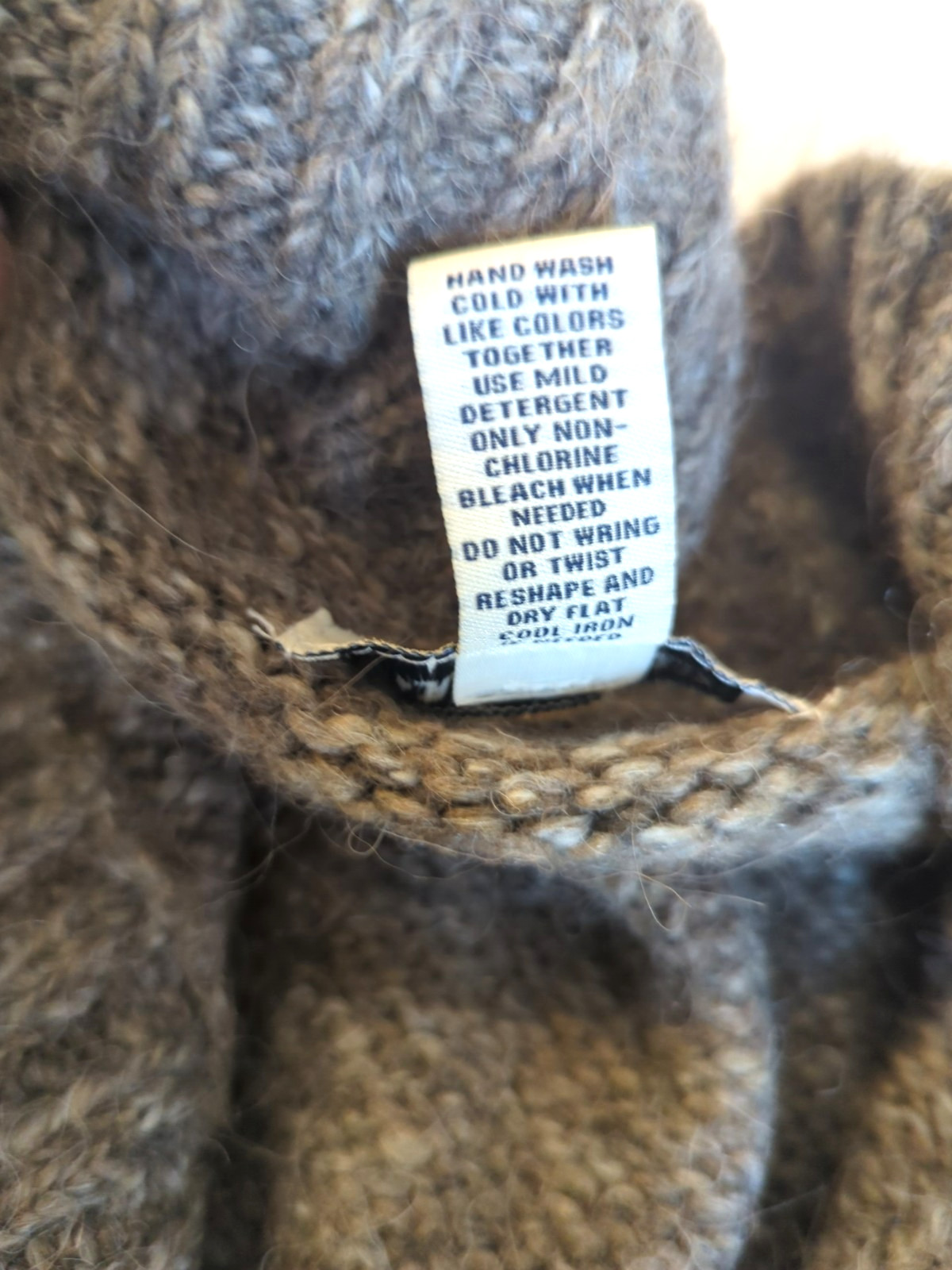 Cardigan Sweater 1X Alpaca Blend Brown Tweed Minimalist Timeless Versatile Cozy