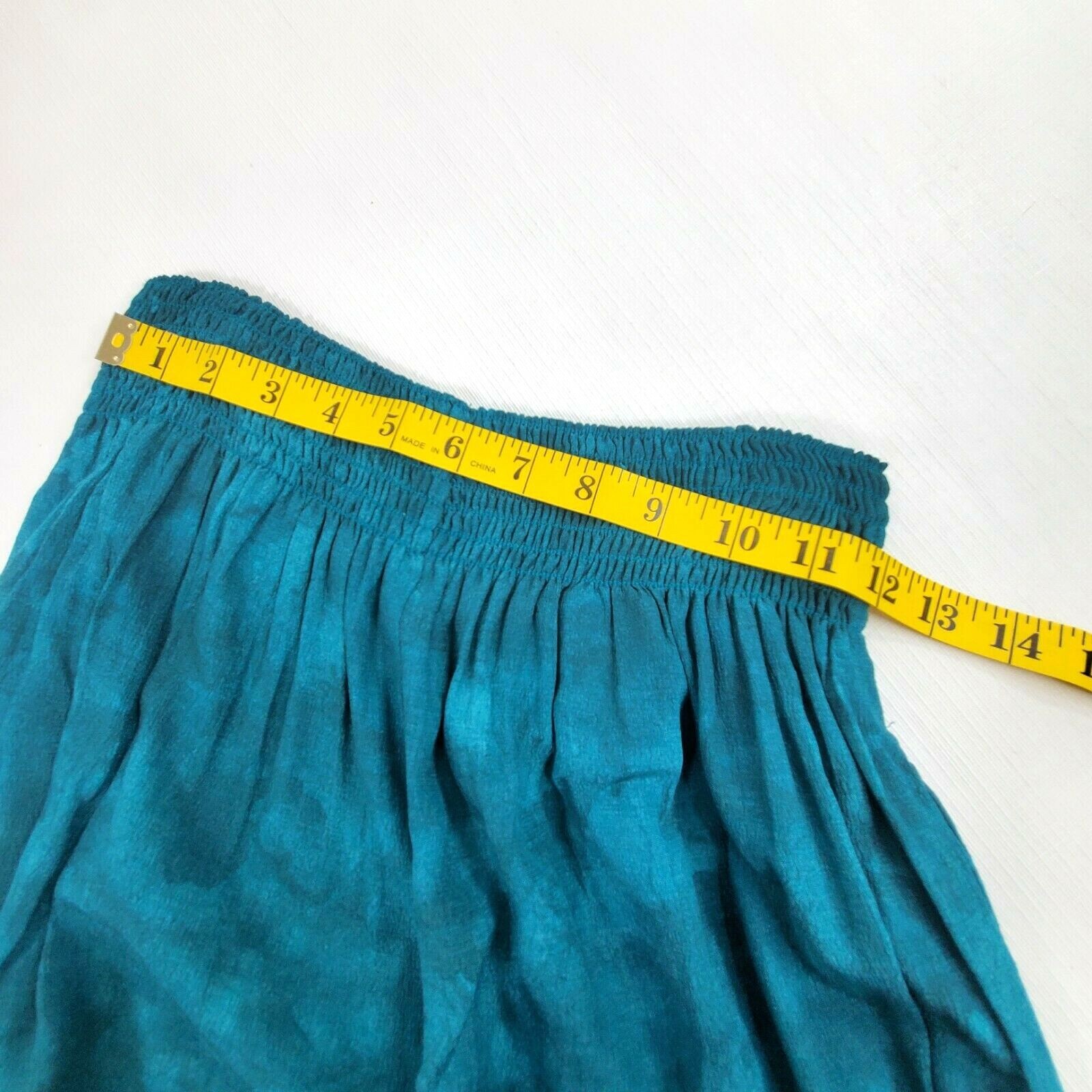 Carole Little CL Womens Size 4 Skort Pant Suit Set Teal Marble Tie Dye Rayon SS