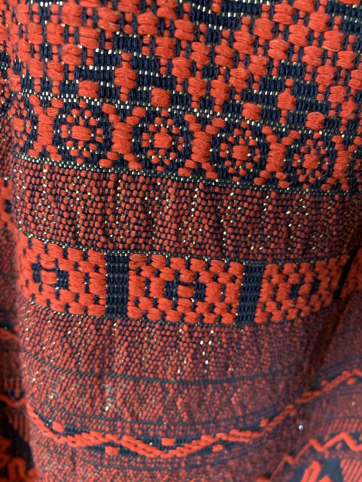 Vintage Hand Woven Mayan Cotton Skirt 50s 60s
