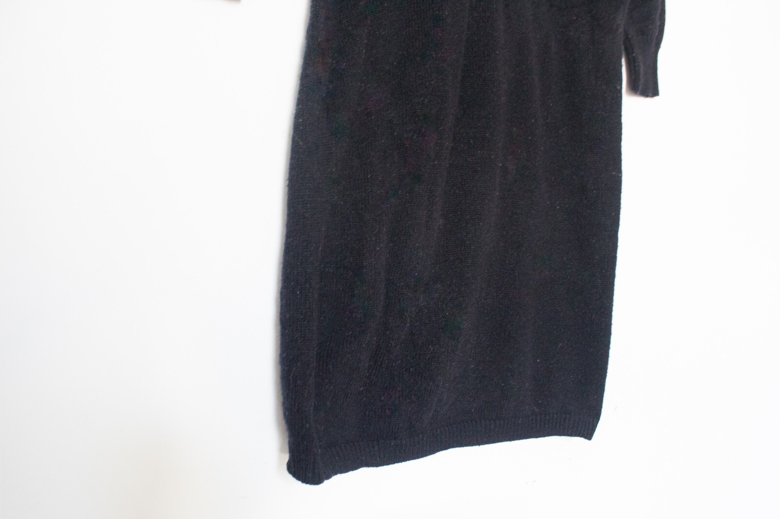 Plain Jane | Vintage 80’s/90’s Teal & Black Bejeweled Sweater Dress | Size S