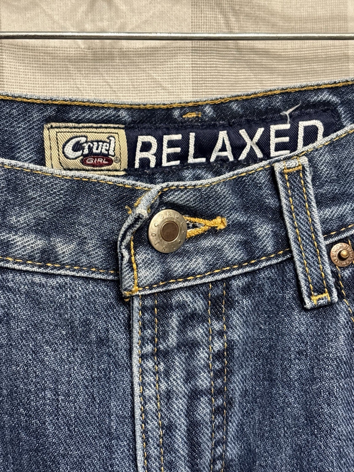 Vintage Cruel Girl Relaxed Dark Denim Straight Jeans Women Size 9 Style C555020