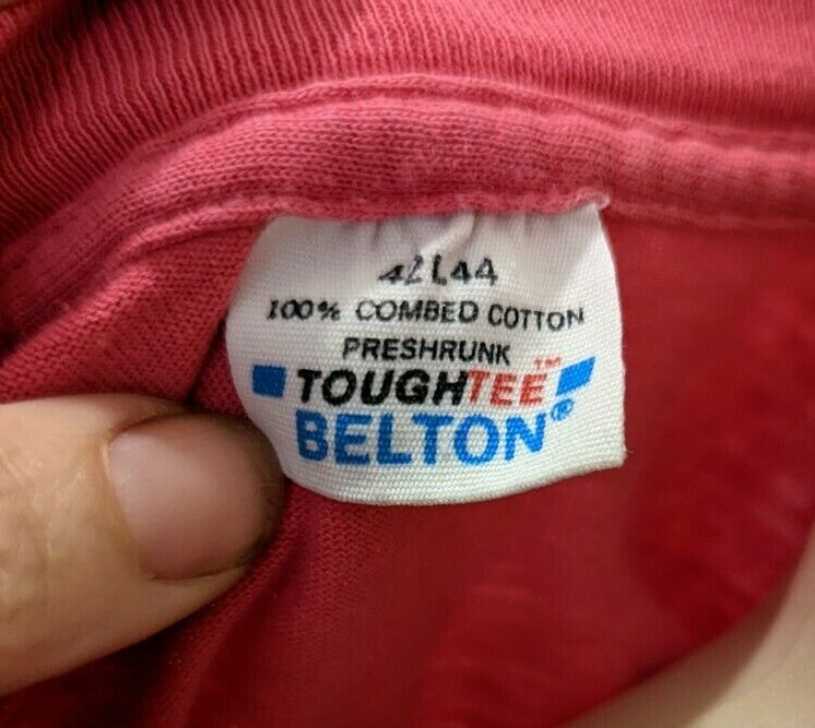Vintage Fairfield Mountains Teddy Bear Belton Tough Tee T-Shirt Large USA #1