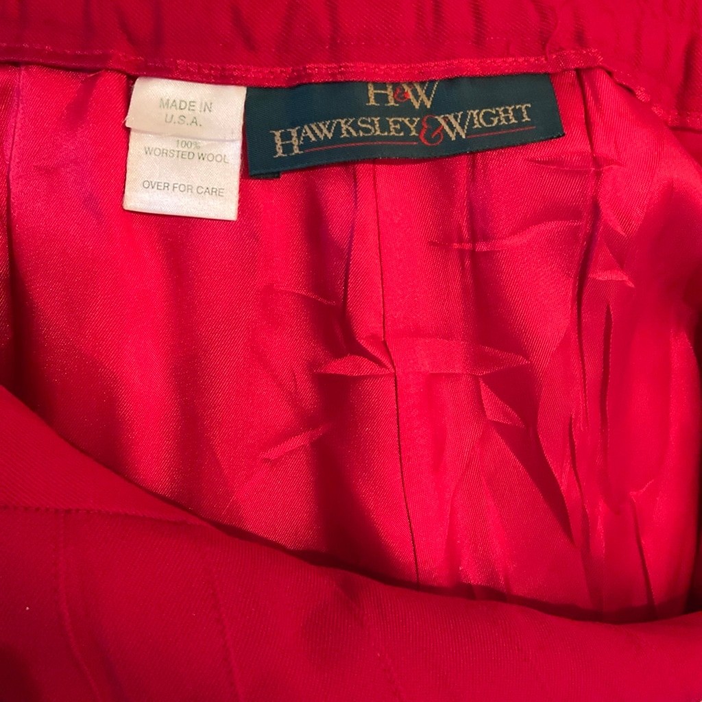 Vintage Hawksley & Wright Dead Stock Pleated Wool Skirt Made in USA medium