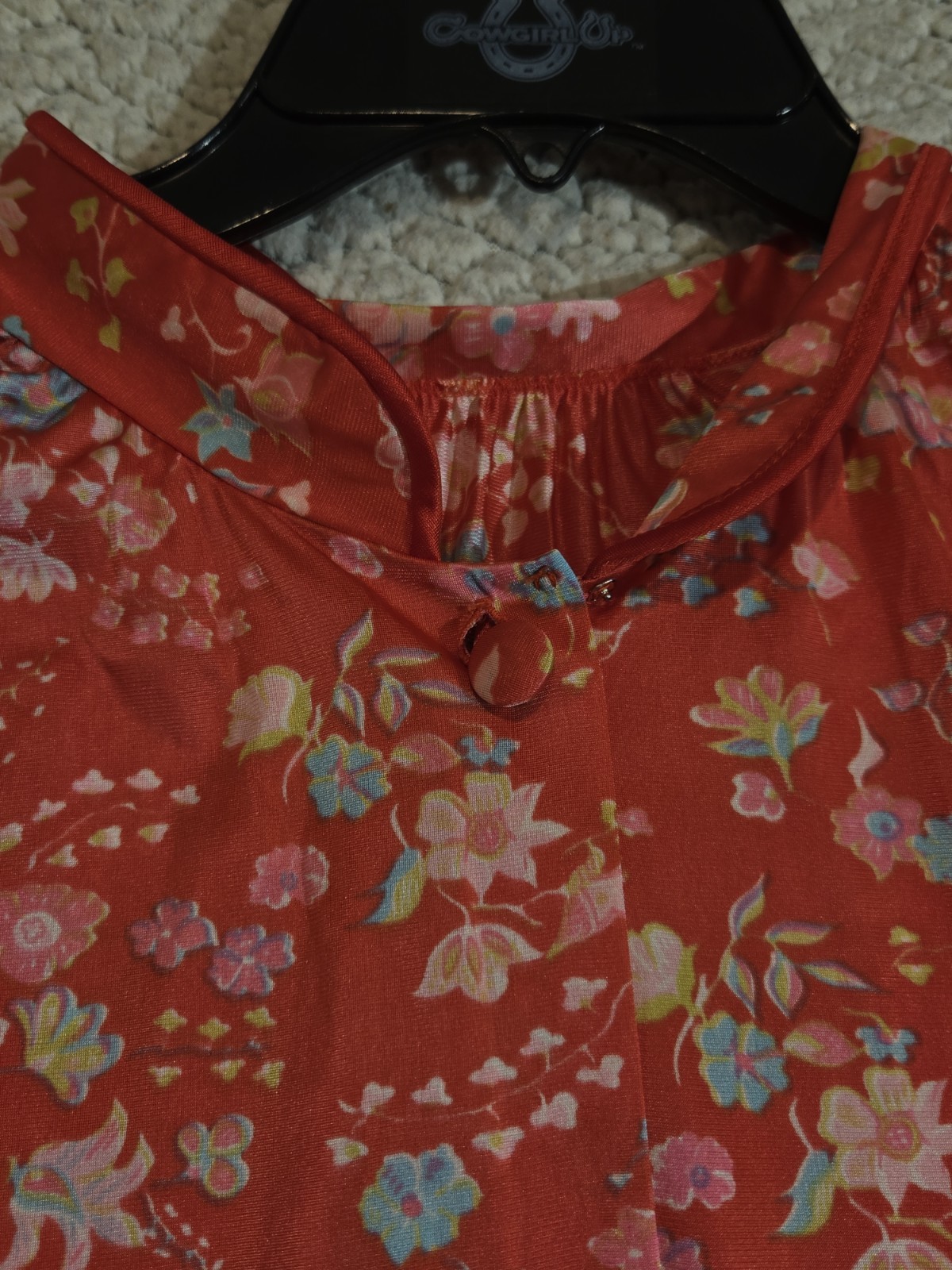Vintage Vanity Fair Dressing Gown Robe 1980s L Floral Lounge Wear Retro Modest