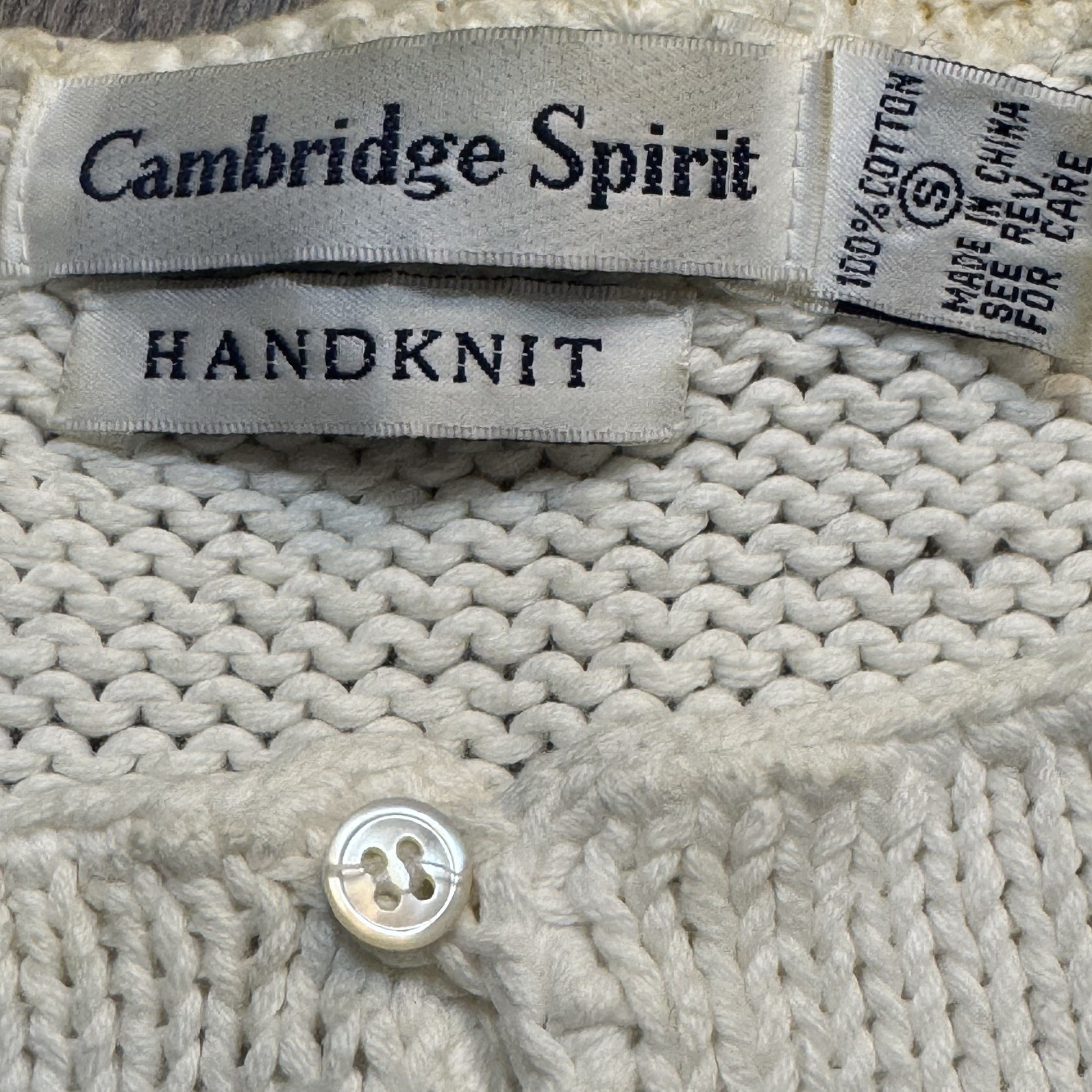 Vintage Knit Shirt Short Sleeve Floral Sweater Cambridge Spirit Cottagecore