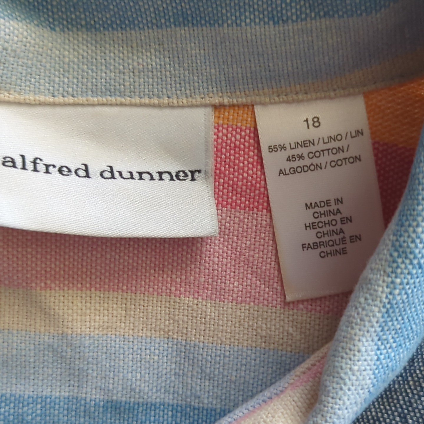 Retro Pastel Rainbow Strip Linen Blend Shirt Jacket 18 Pocket Festival Coachella