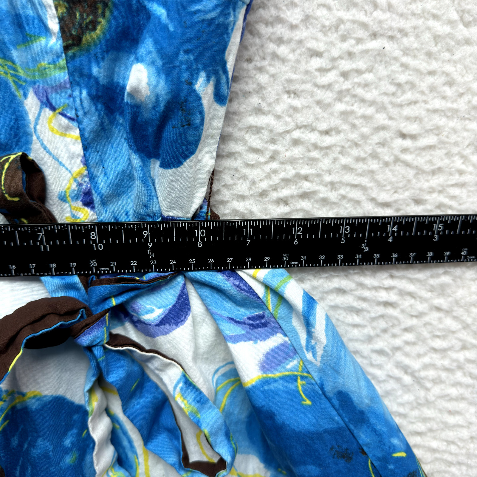 Y2K Vintage Dress 8 9 Medium Blue Floral Flare 60s Retro Mod Day Dress A-Line