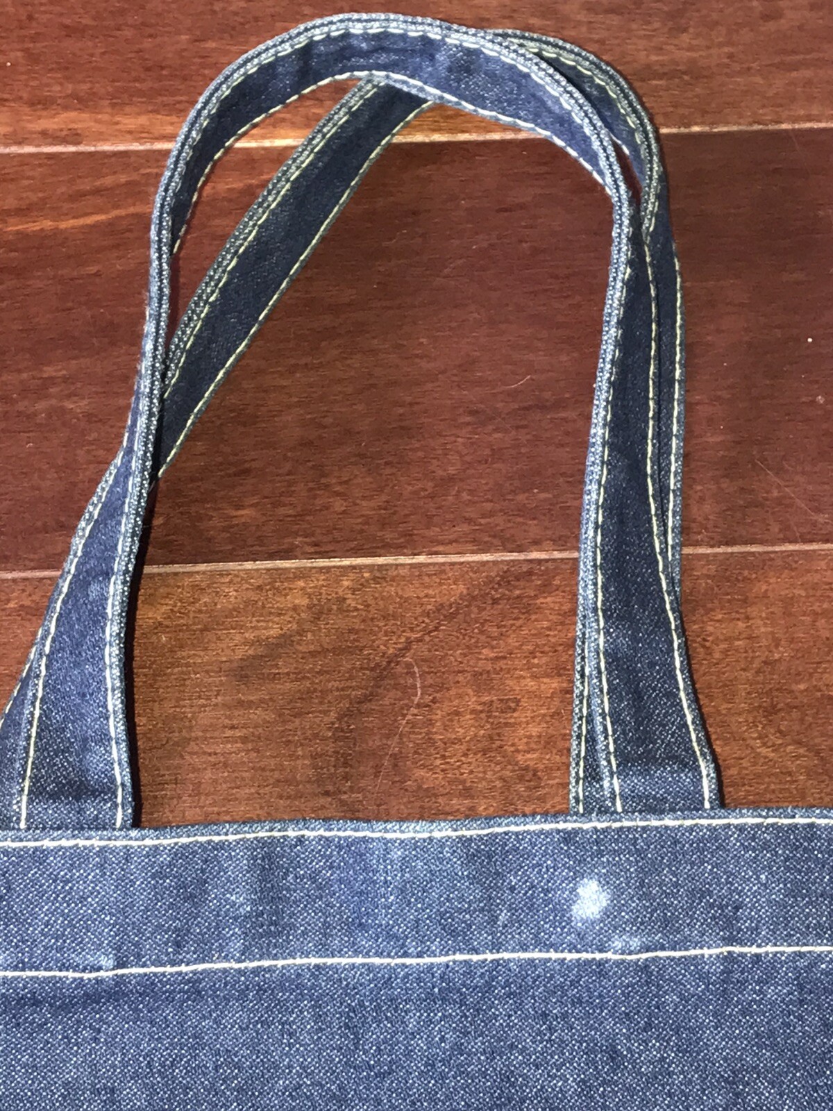 VINTAGE SERGIO VALENTE BAG DENIM INDIGO BLUE JEANS HANDBAG TOTE CARRY 1970s READ