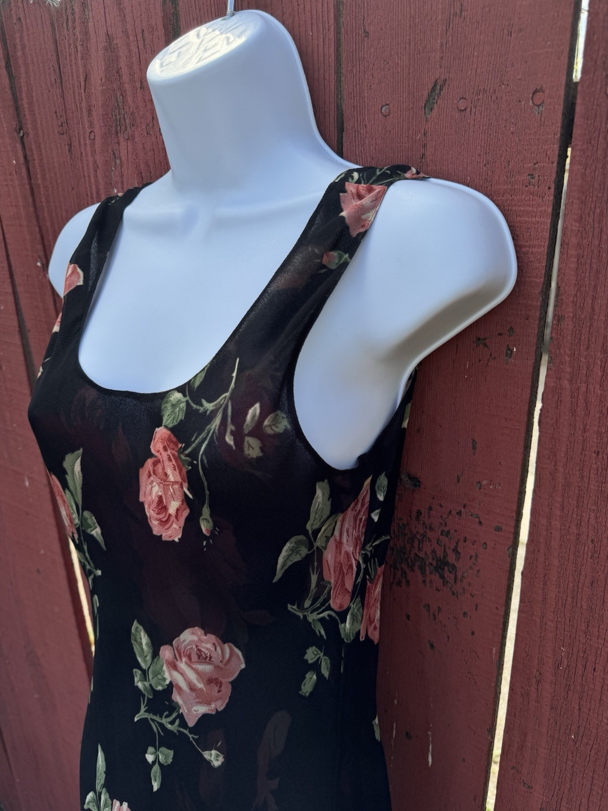 Vintage 90s Floral Maxi Slip Dress Whimsigoth Grunge Fairy Practical Magic Y2K