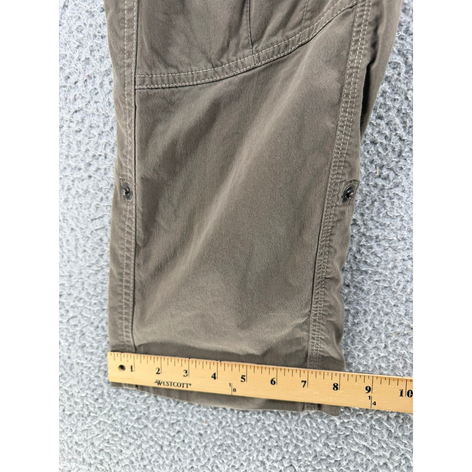KUHL Women’s Splash Roll-Up Hiking Cargo Pants Brown Vintage Patina Dye 6 Reg
