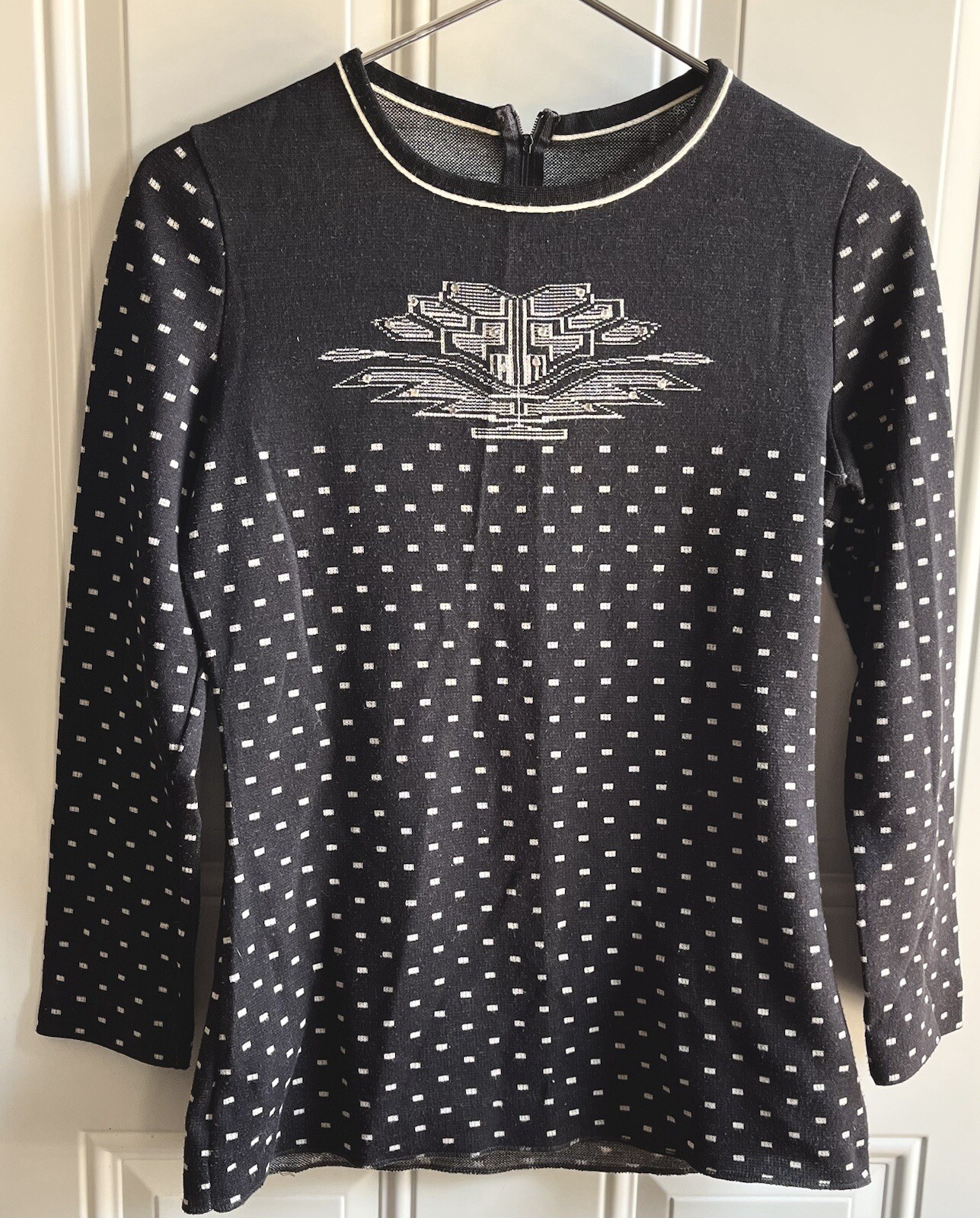 Vtg 60s 70’s Bodin Knits Western Southwest Aztec Indian Pullover Sweater Sz. M