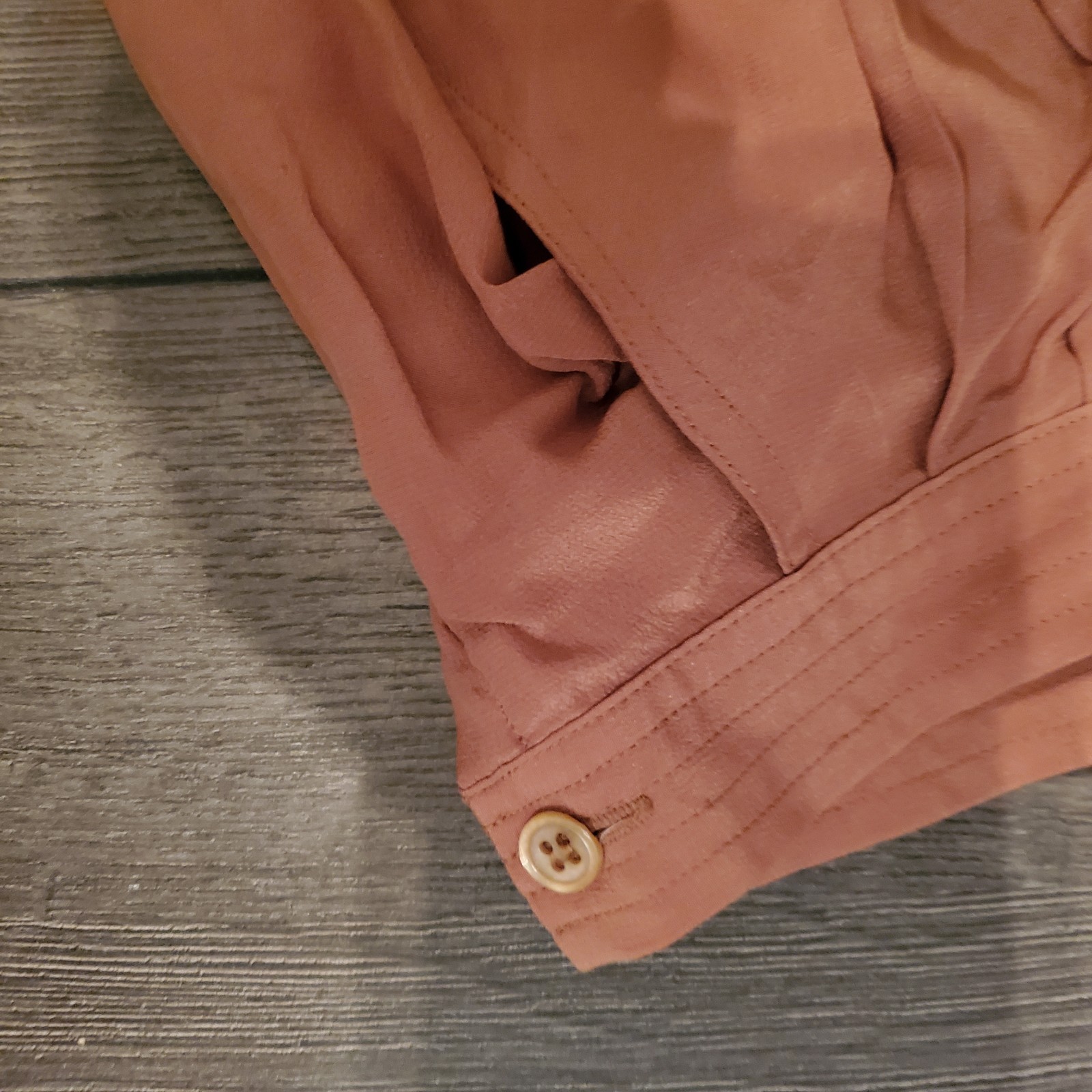 Vintage Royal Silk Brown Silk Pants Womens 4 High Rise Straight Minimalist 1990s