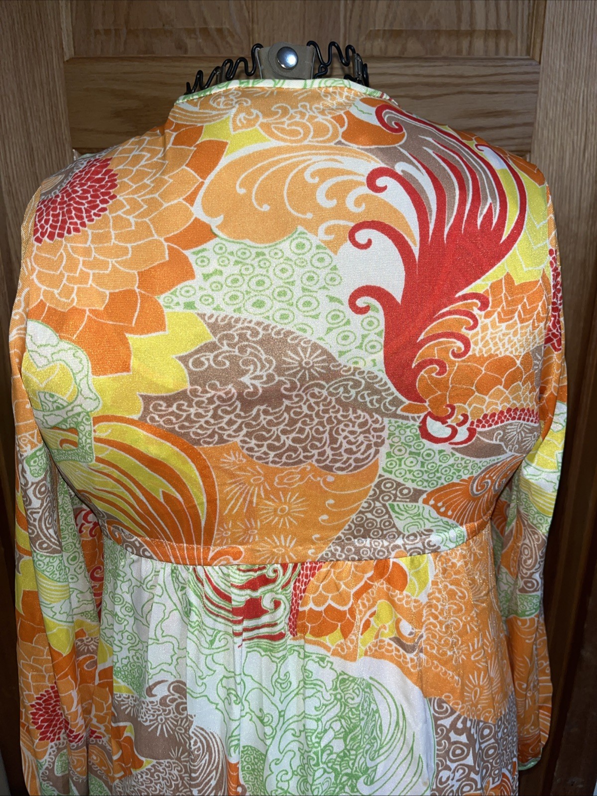 Vtg 60s Gossard Artemis Sheer Nylon Dress/Night Gown Bright Floral Read