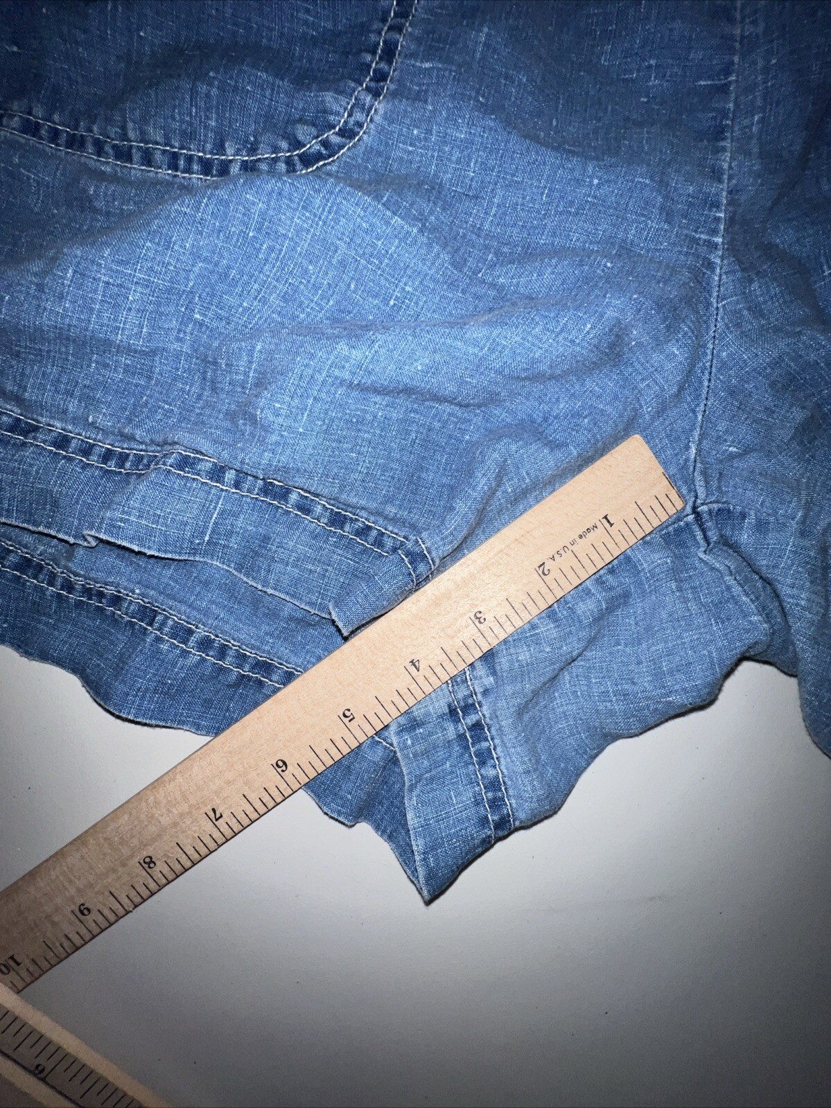 Vintage Compagnie Internationale Express Shorts Women’s Linen Blue Large