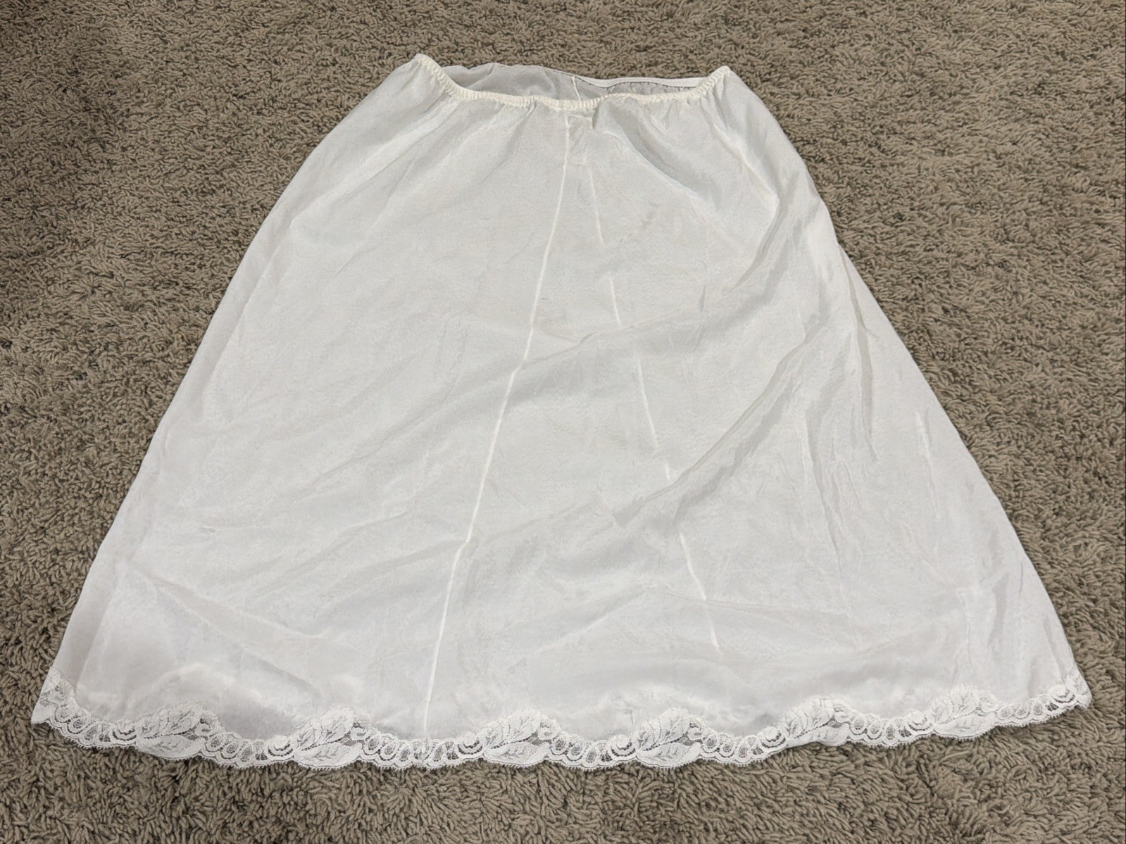 Vintage Wonder Maid Slip Size SML Maxi Walking Nylon Lace Union Made