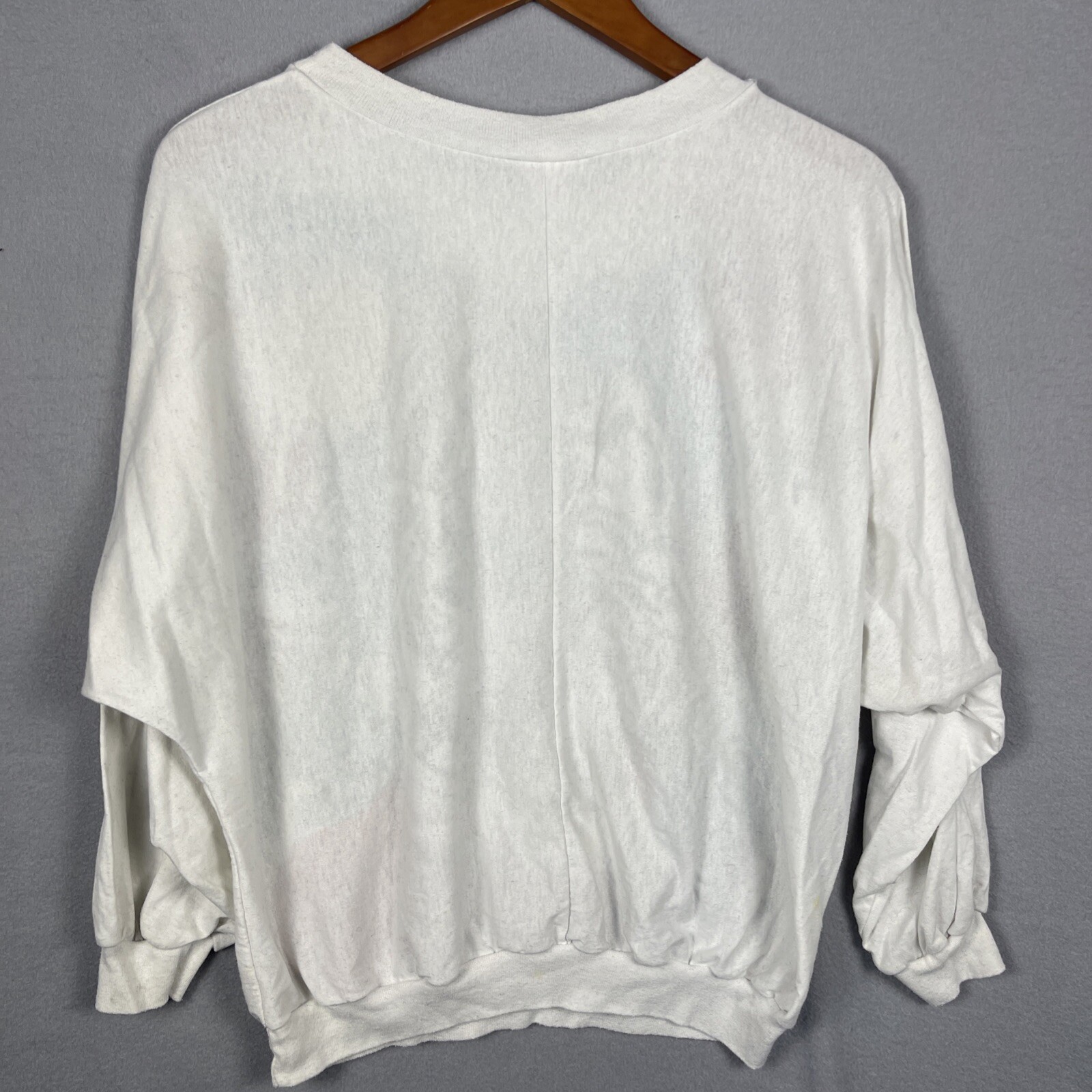 Vtg Sweater Women’s Medium White Tiger Gold Glitter Accents 90s USA