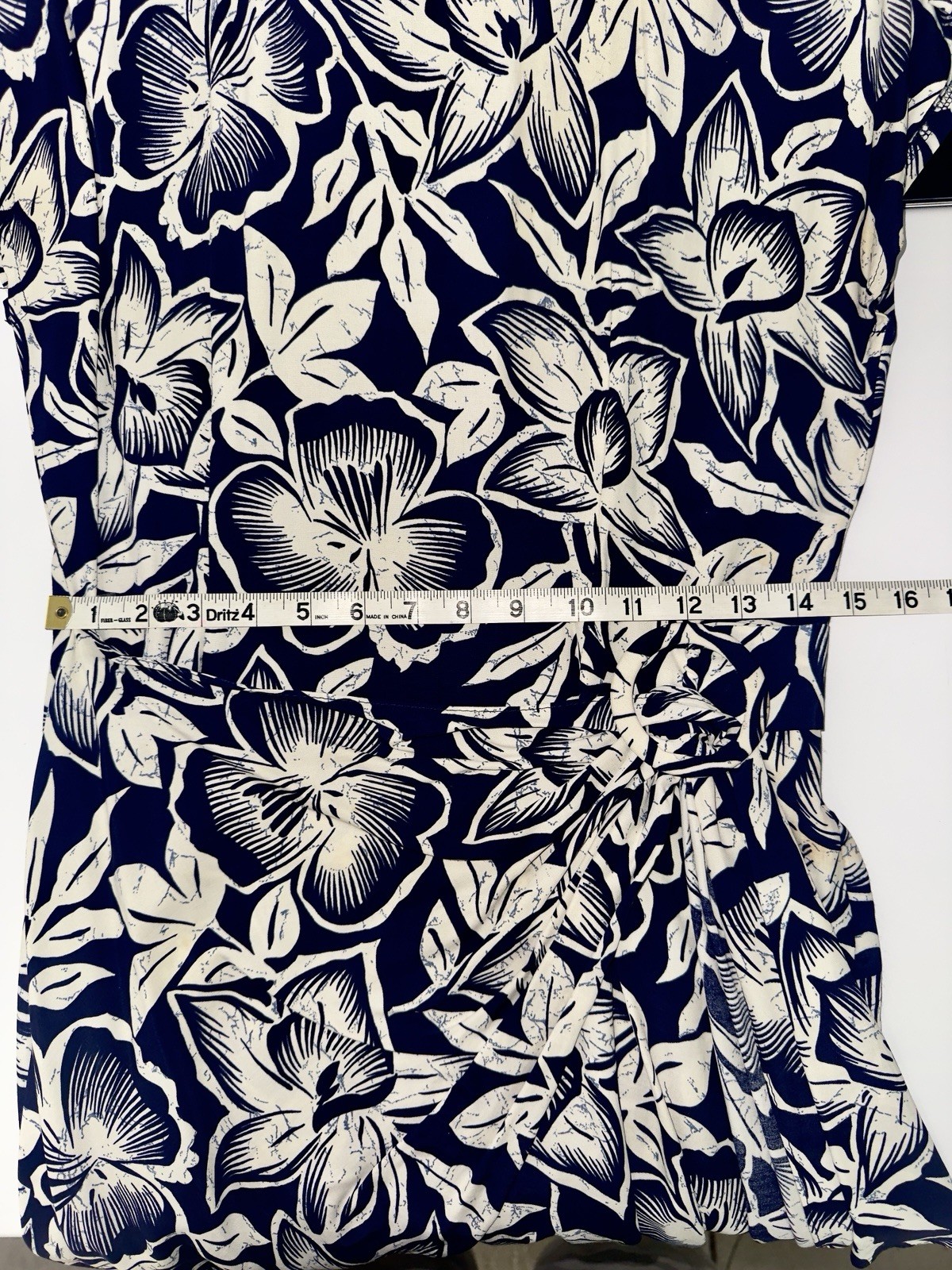 VTG Phoebe 80s 40s Style Sexy Sarong Skirt Hip Ruffle Tropical Print Dress 6
