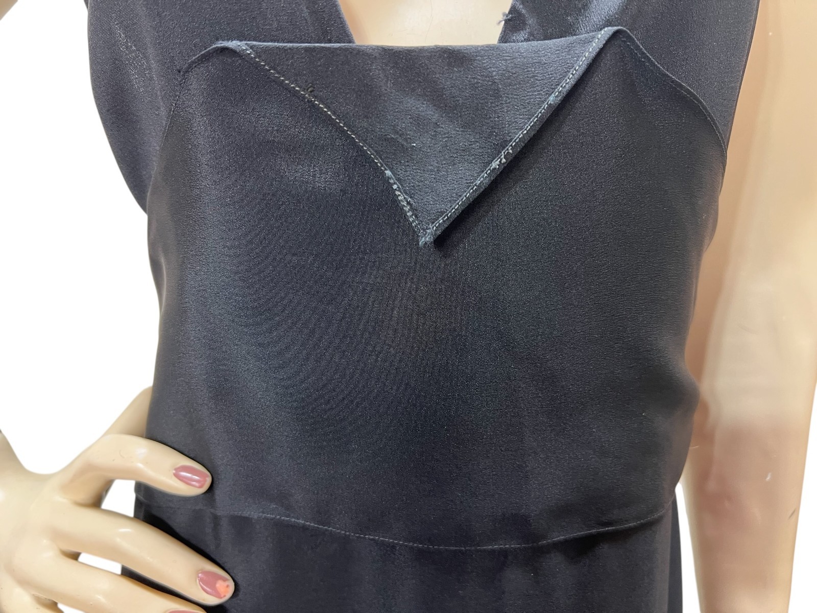 FABULOUS Vtg 20s 2 Pc Dress + Cape Sz S-M Black Rayon Chemise + Long Jacket EUC