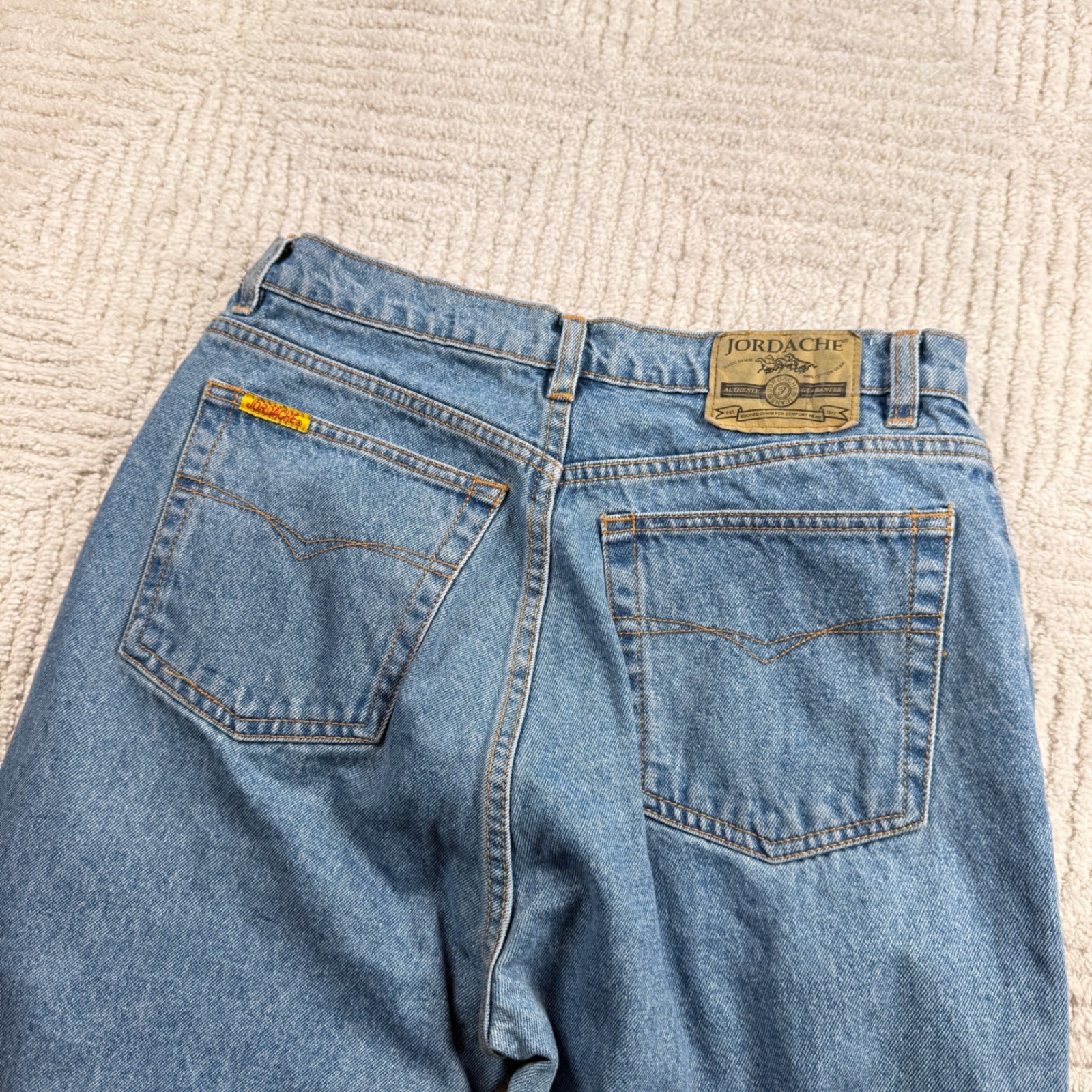 Vintage Jordache Tapered Leg Mom Jeans Womens 15/16 Blue High Waisted Denim 90s