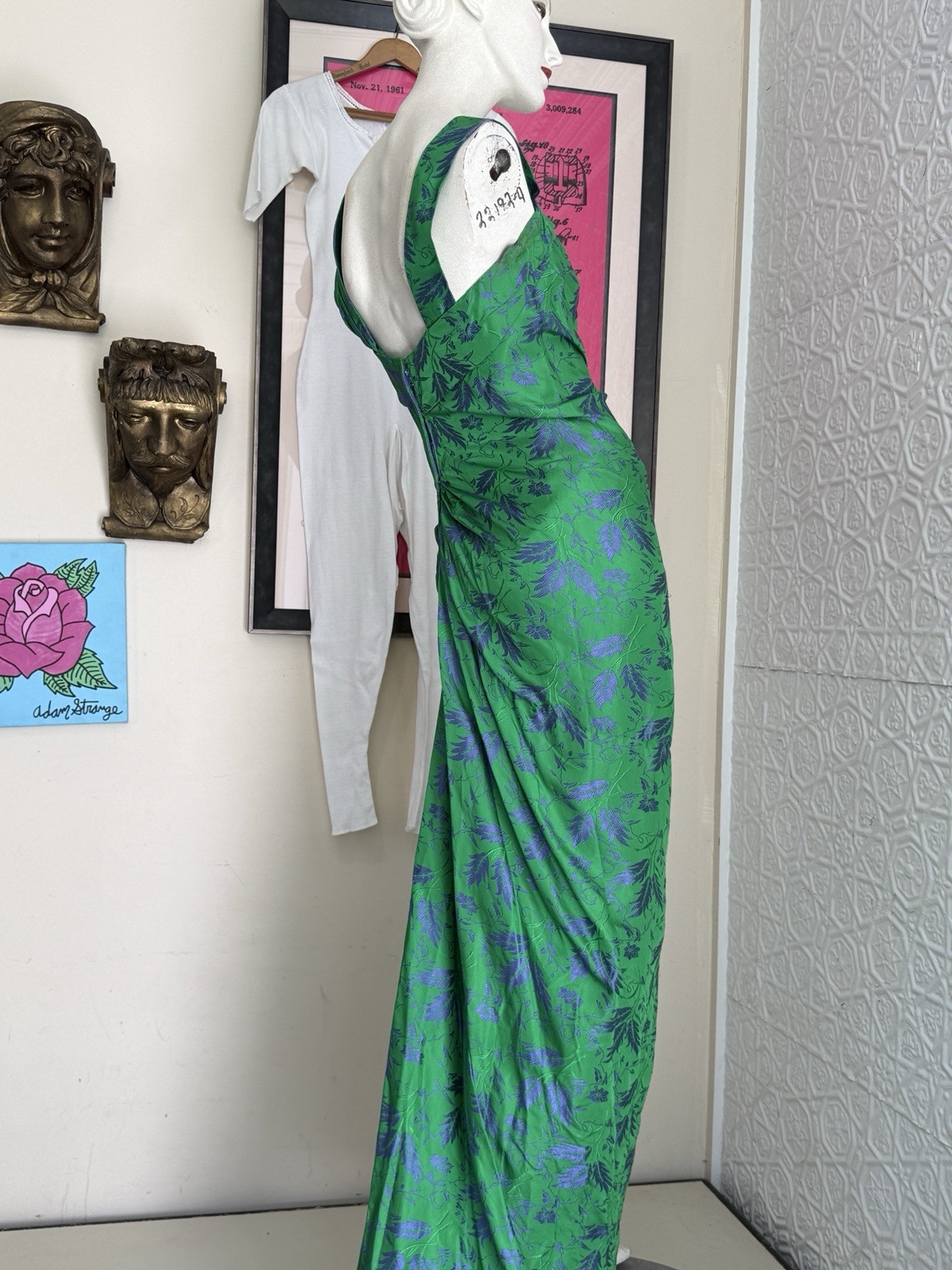 Ceil Chapman mermaid dress vintage designer gown glam 1950s midcentury Sarong S