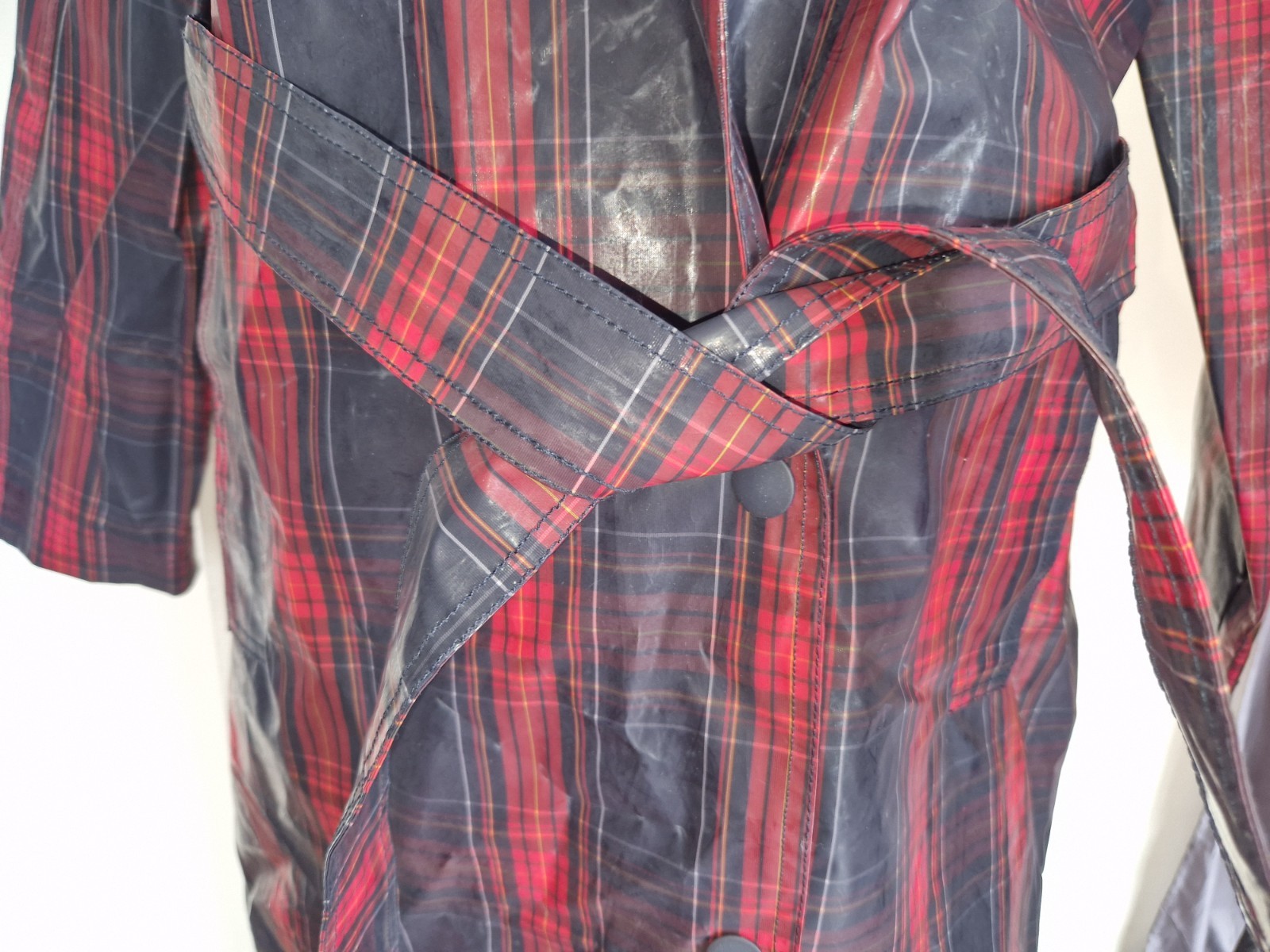 Raincoat-True Vintage-Plaid-Size 40-70s-Recycled Charlotte Eskildsen