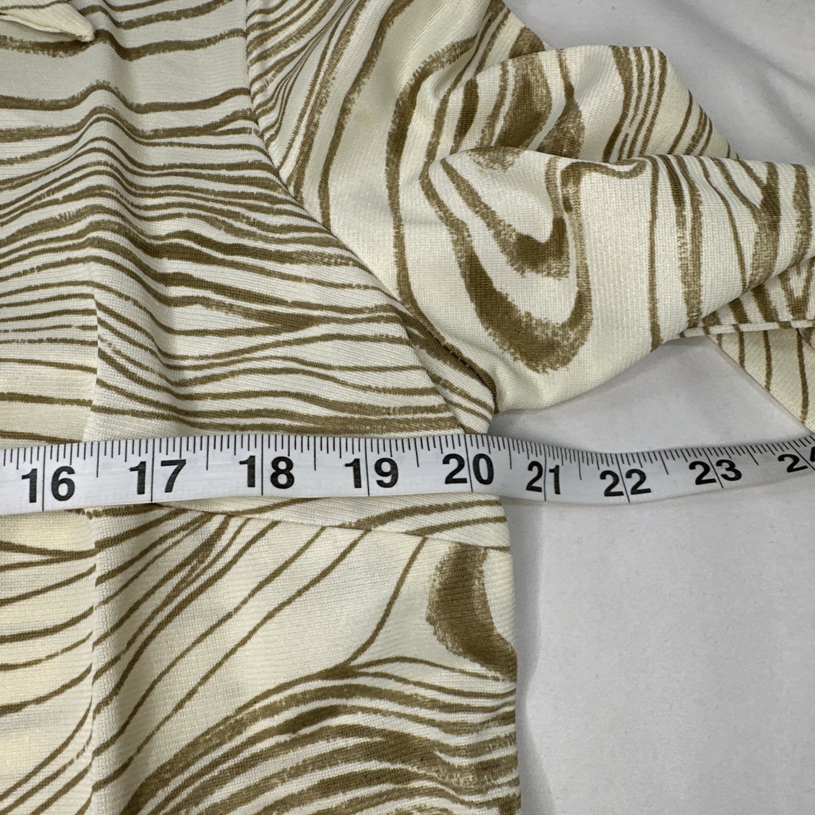 Vtg Womens Lesuire Pant Suit 70s Disco Sz 18 2pc Brown Swirls JC Penney Fashions