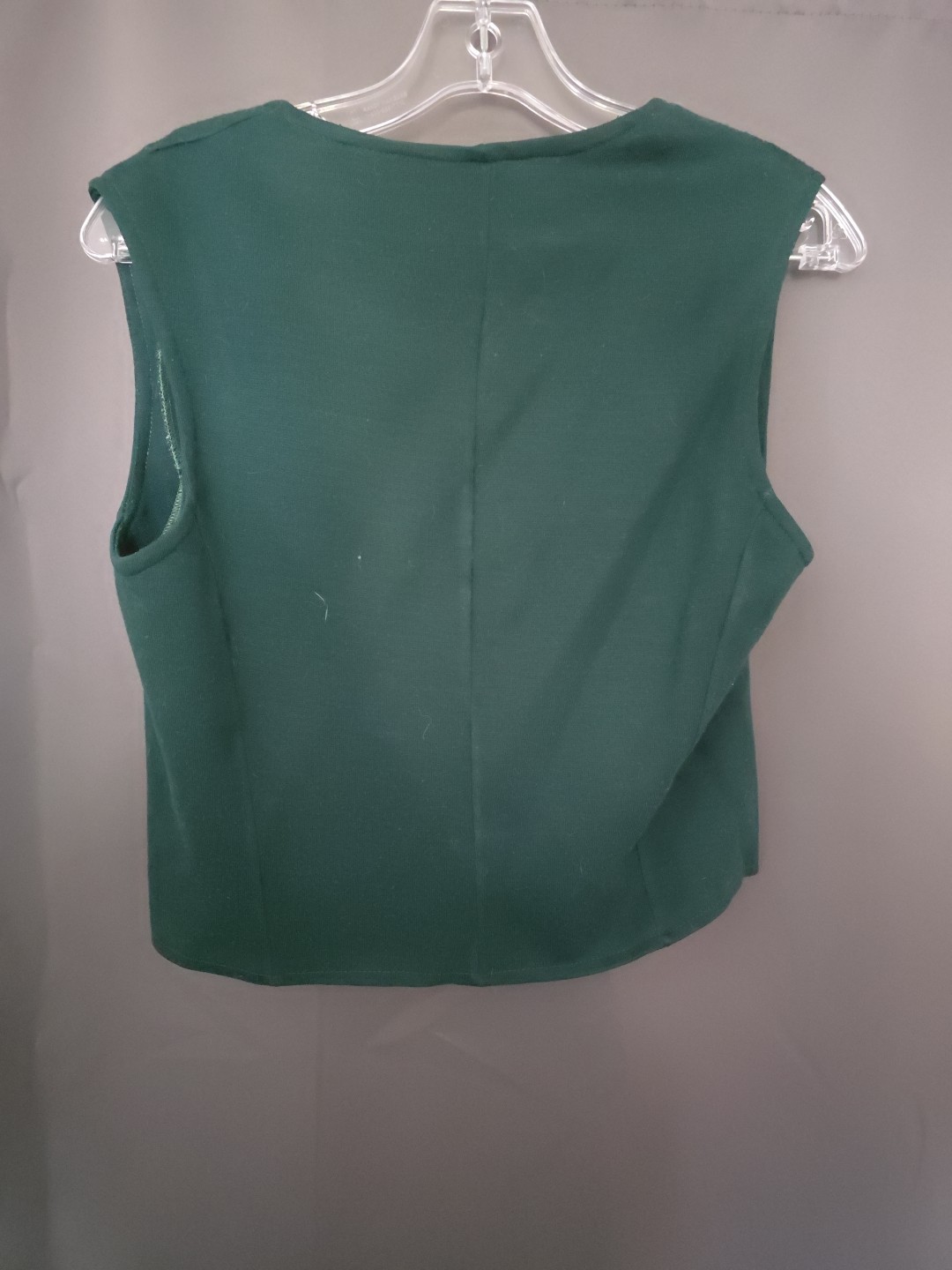 Vintage 1970s ECCOBAY womens open vest size 9-10 Made In USA Green