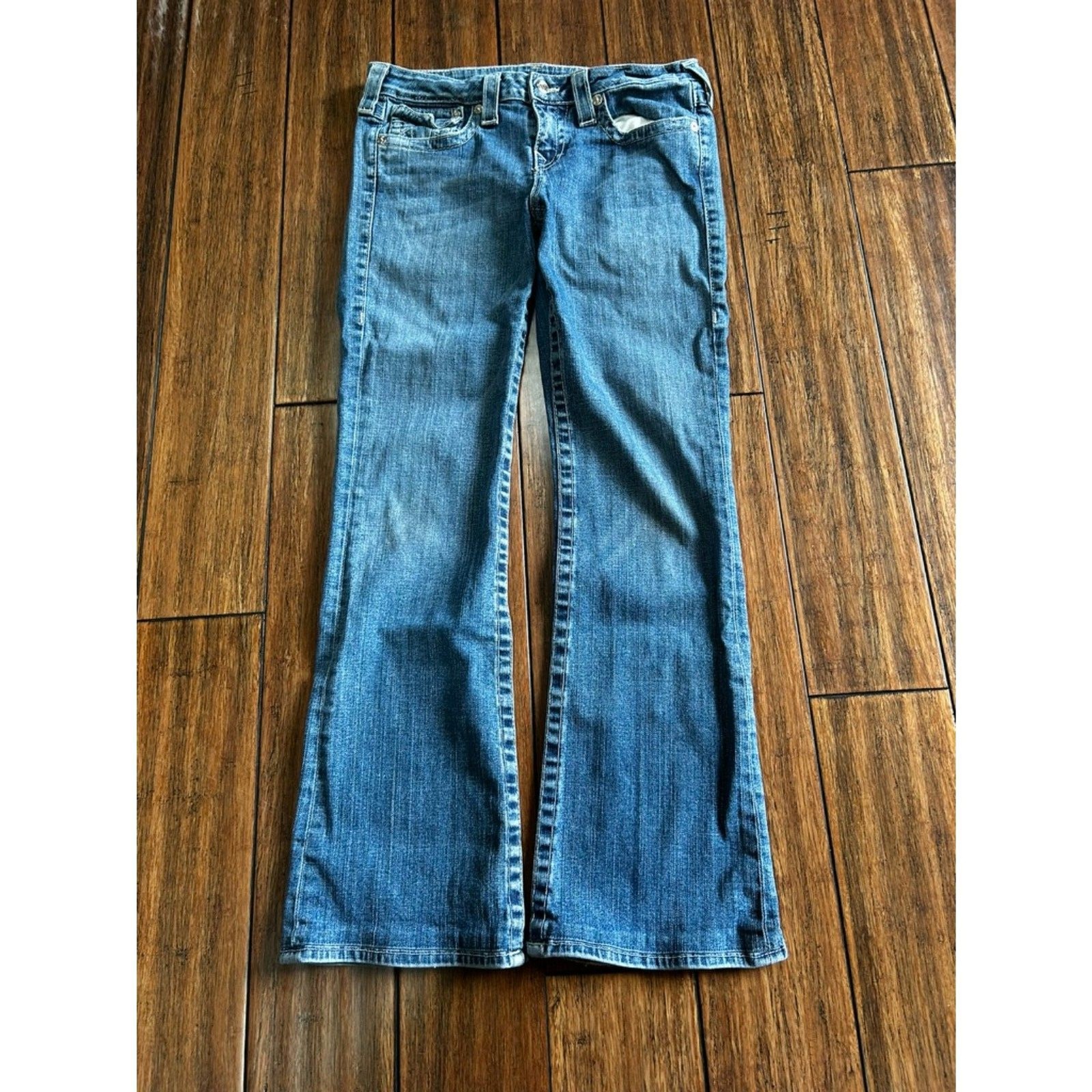 Vintage True Religion Becky Jeans Women’s Size 31 Made USA Crystal Button Y2K