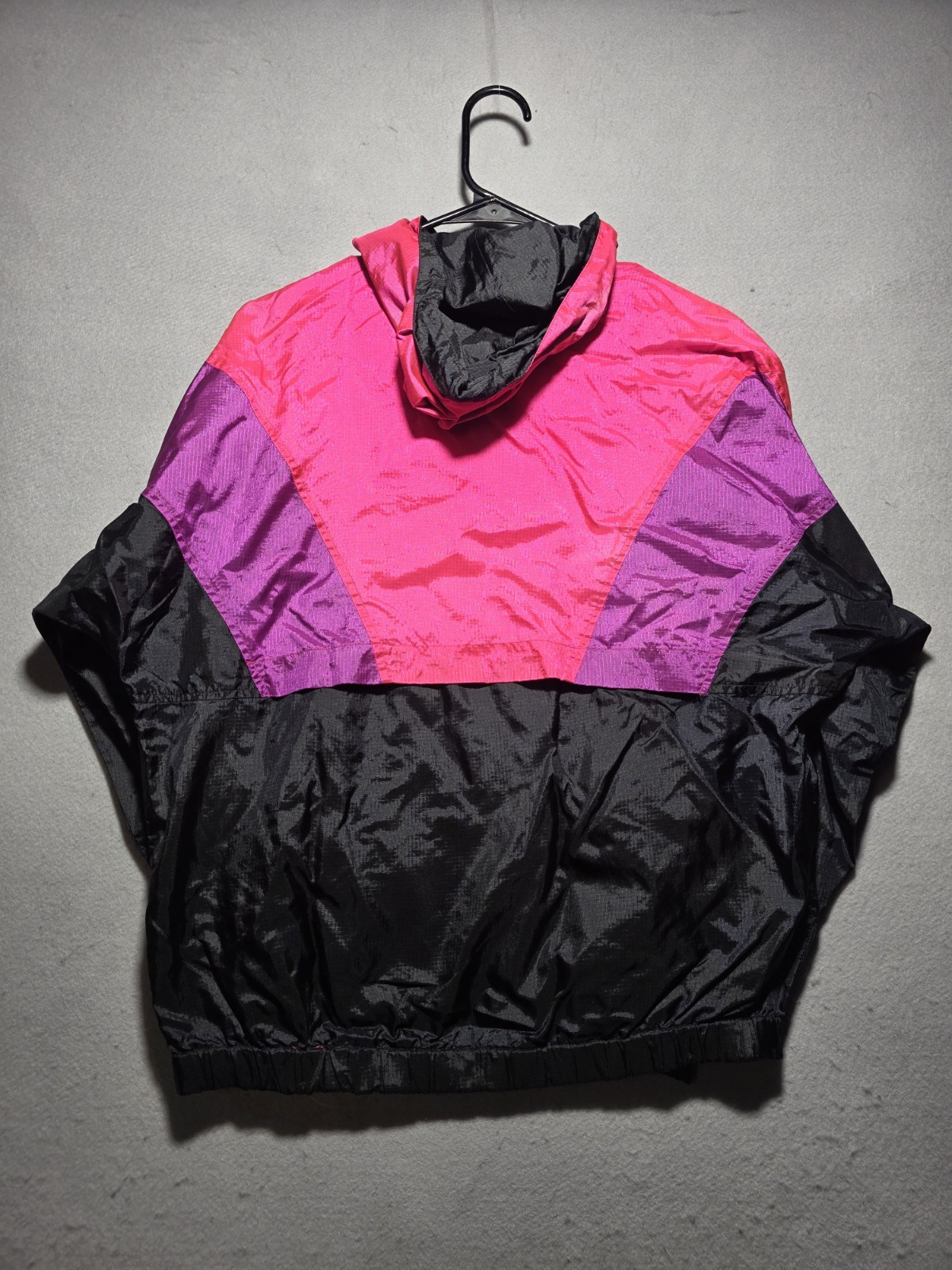 Vintage 90s USA Olympic Windbreaker Pullover Jacket Pink Black Size Small