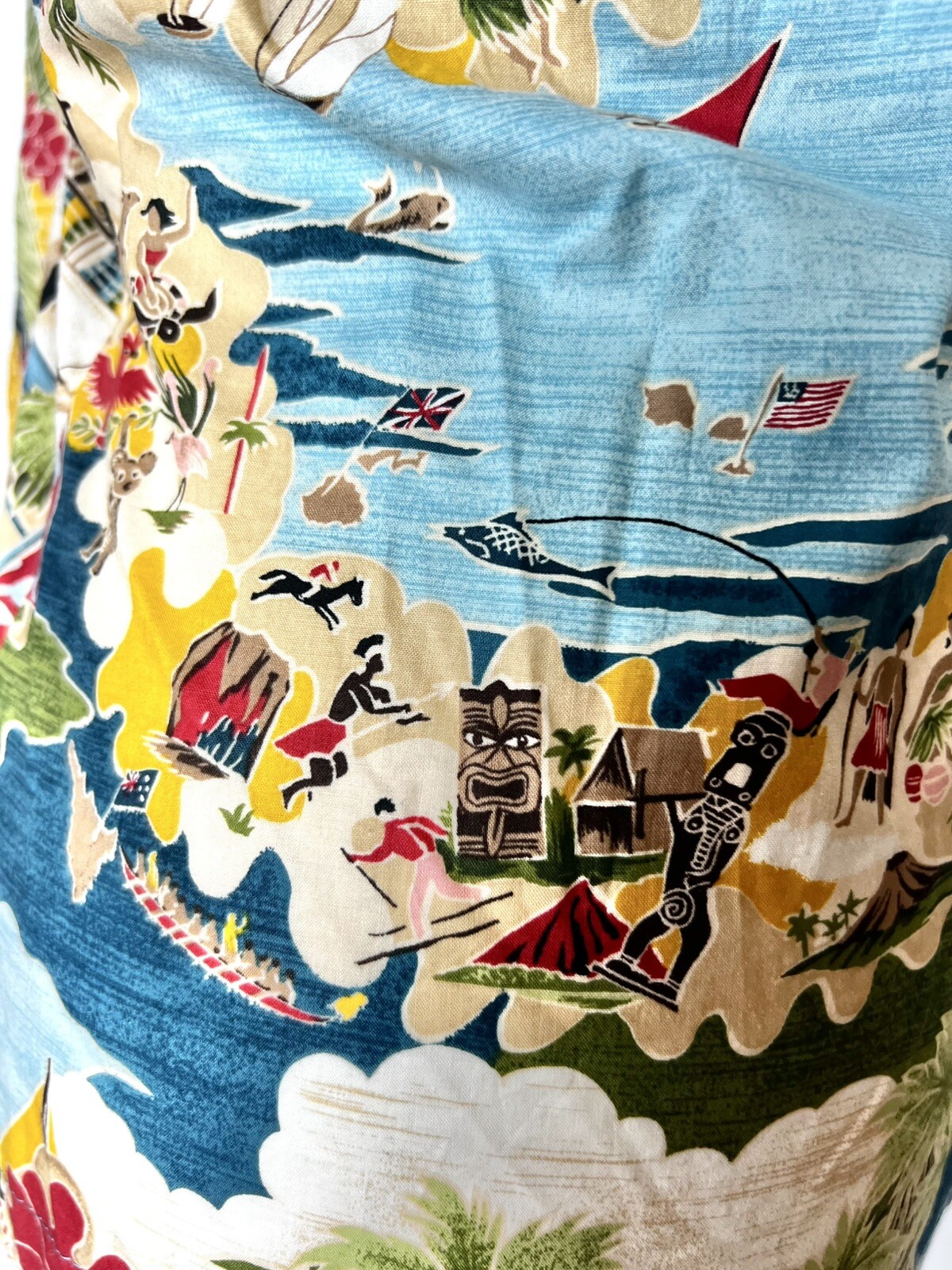 NANI Of HAWAII 90’s 90s Y2K Vintage Hawaiian Tiki Copyright Aloha Blouse Top XL