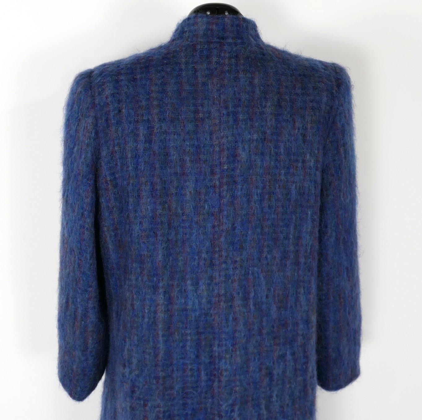 VTG Emily Wetherby Mohair Long Coat Women’s 10 ~ Blue /Purple Fuzzy Cozy USA 60s