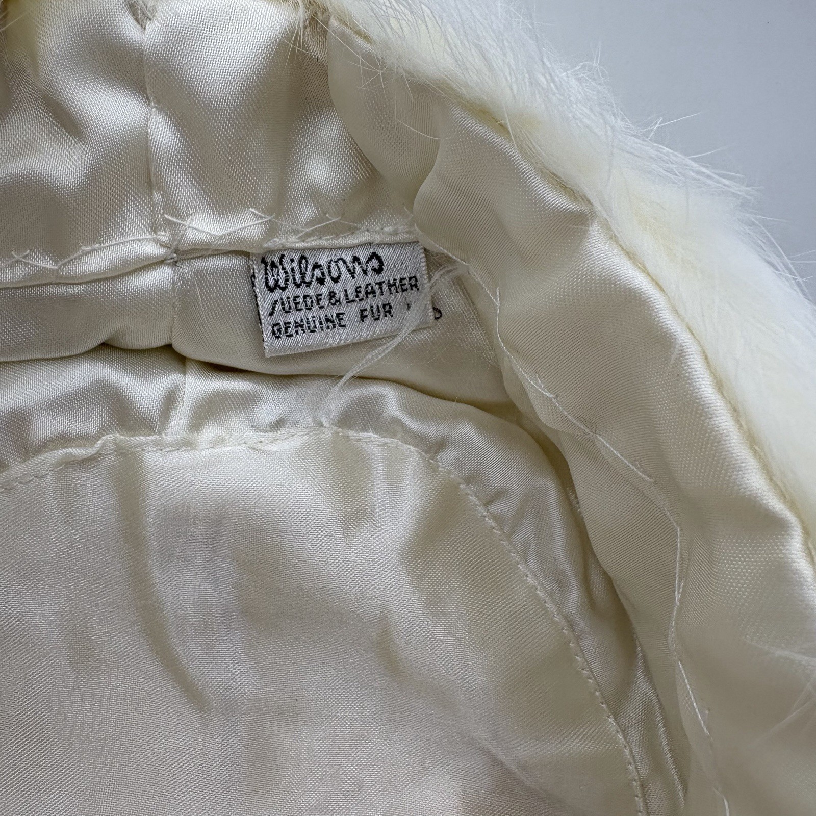 Vintage Wilsons Leather Belted Rabbit Fur Jacket Large Genuine Fur Coat And Hat
