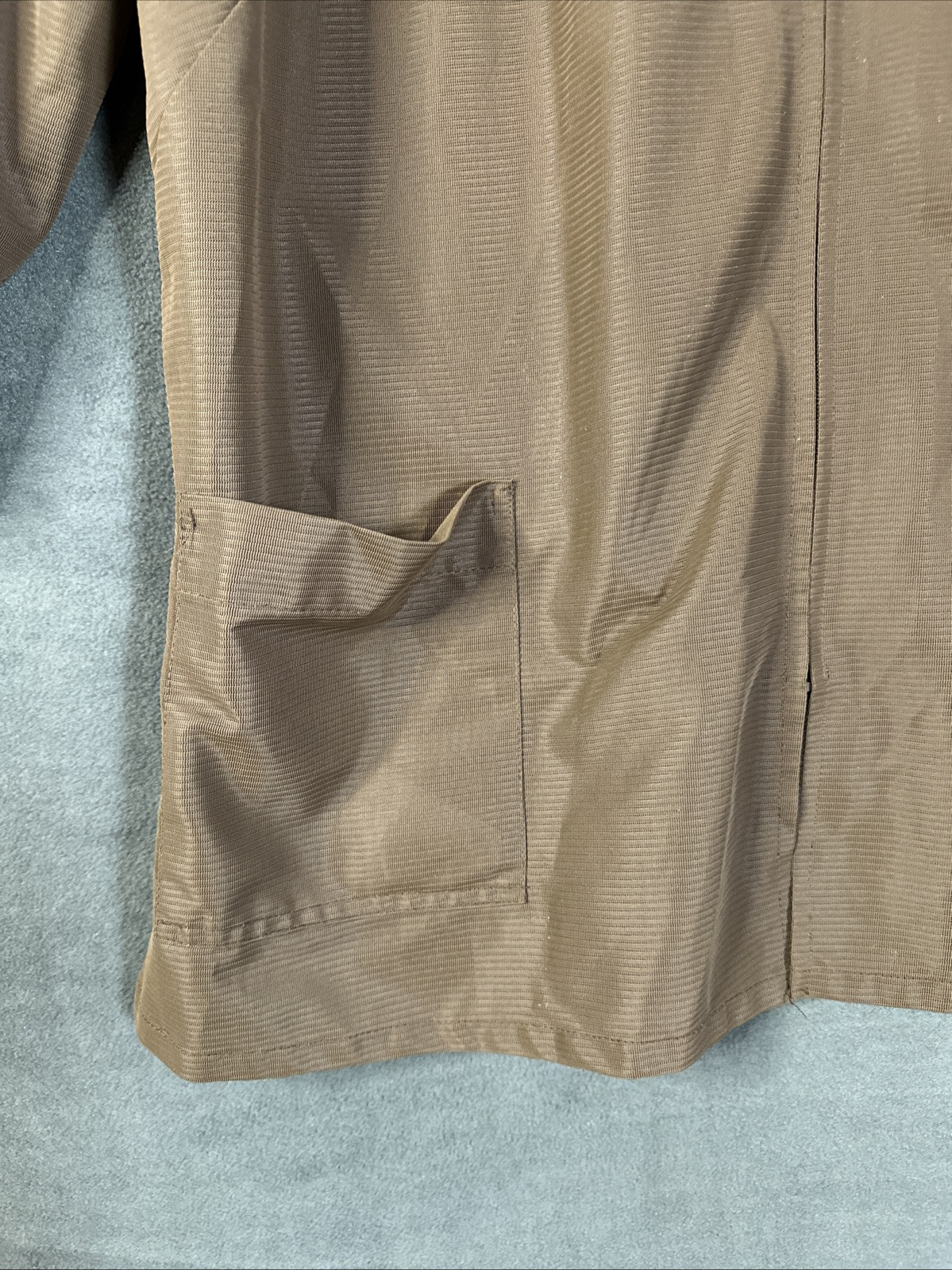 Vintage Shane Uniform Co. Shirt L-71283 Brown Talon Zip up Cover up