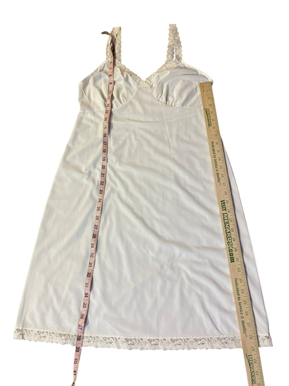Vintage 90s Cabernet Ivory Slip Dress Womens 38 24″ Used