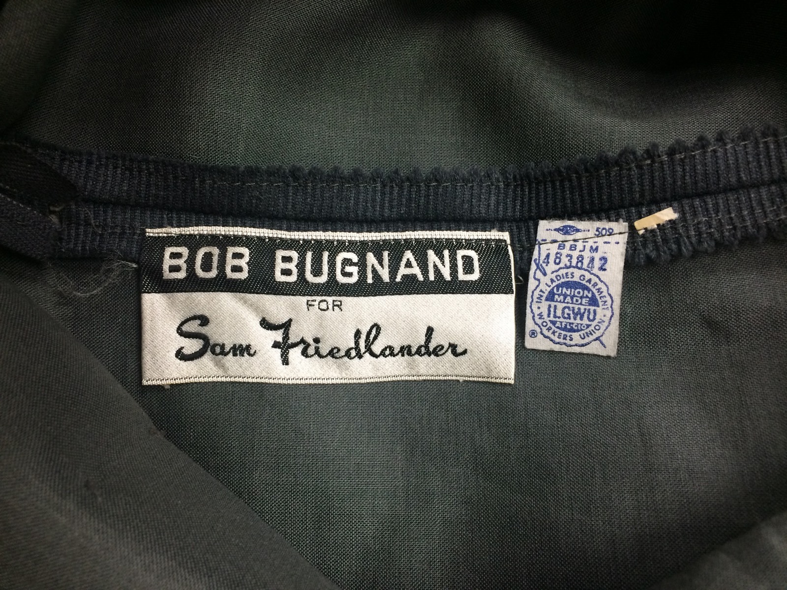 BOB BUGNAND For SAM Friedlander Grey Handmade Dress Sz 8