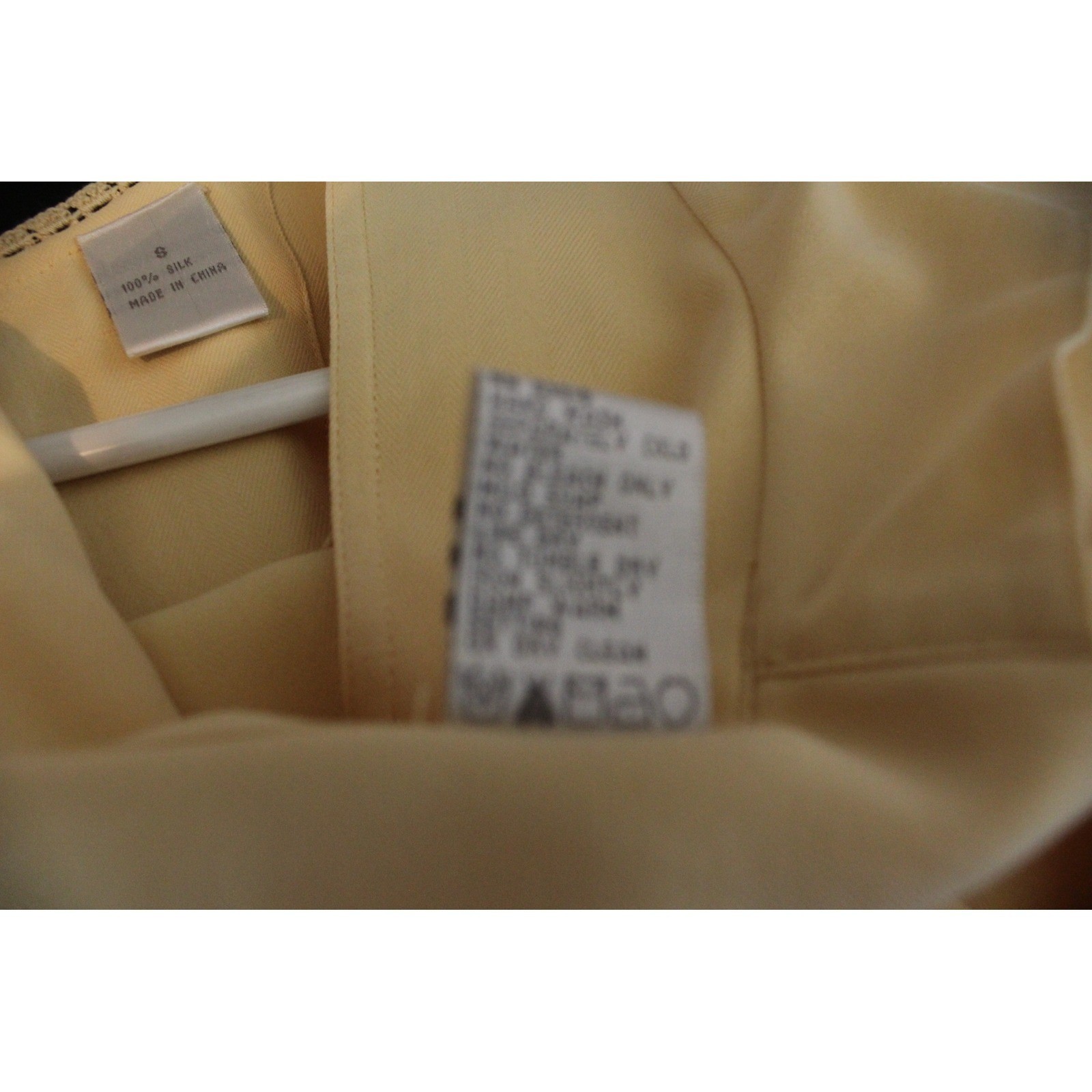 Pusser’s Silk Shirt Tank Set Womens S Yellow Excellent Vintage 2 Piece Twin Set