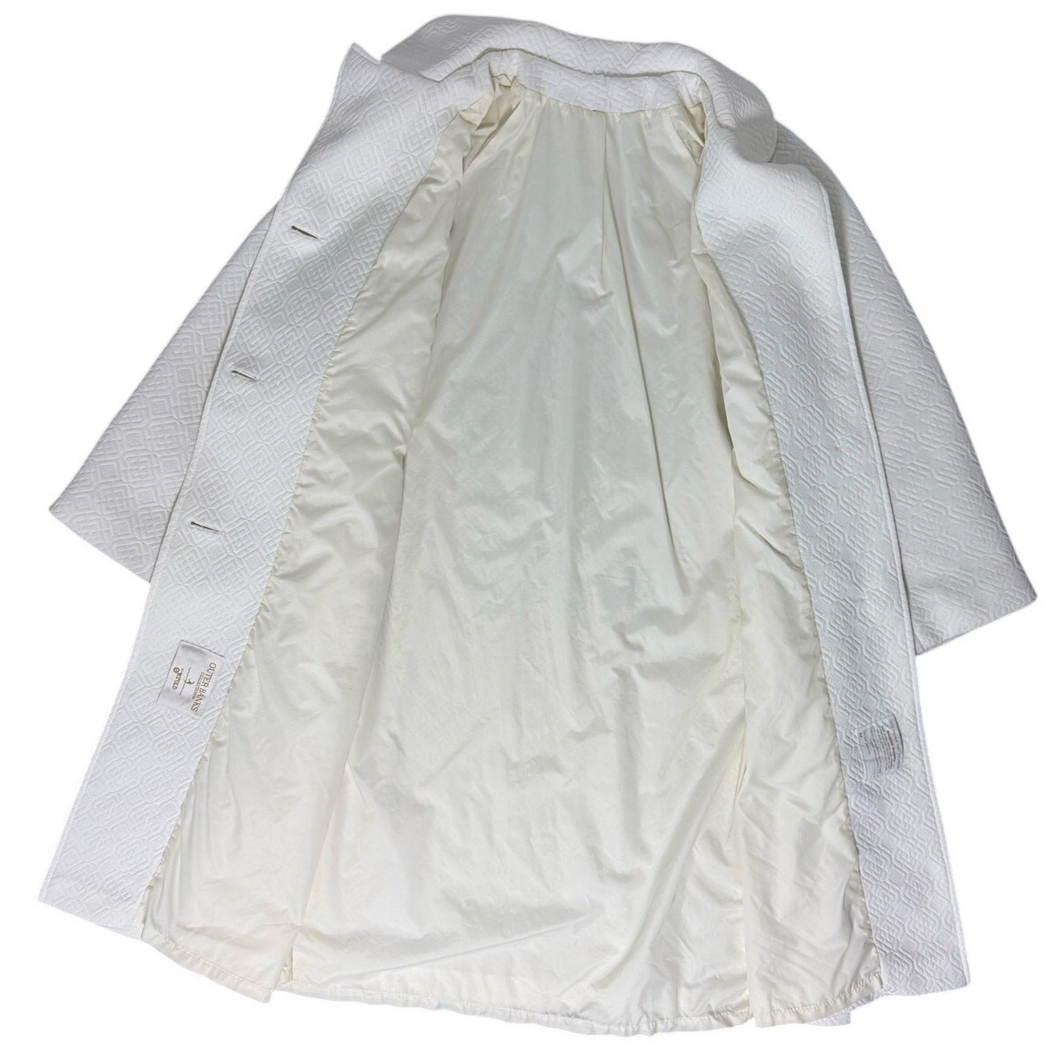 Vintage 70s Women’s Medium White Double-Knit Swing Coat by Jerold