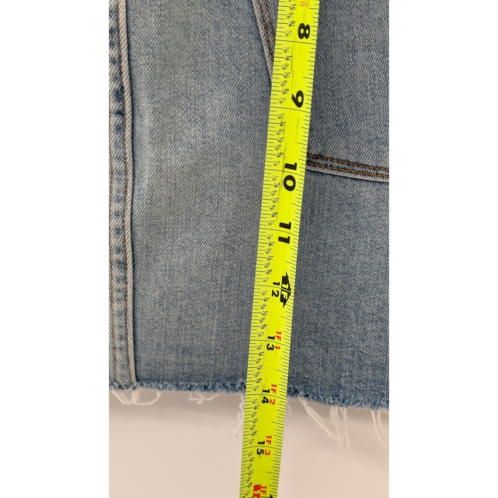 Hudson Mini Skirt Denim Viper Women 23 Blue Stripe Pink Yellow Boho Festival Y2K