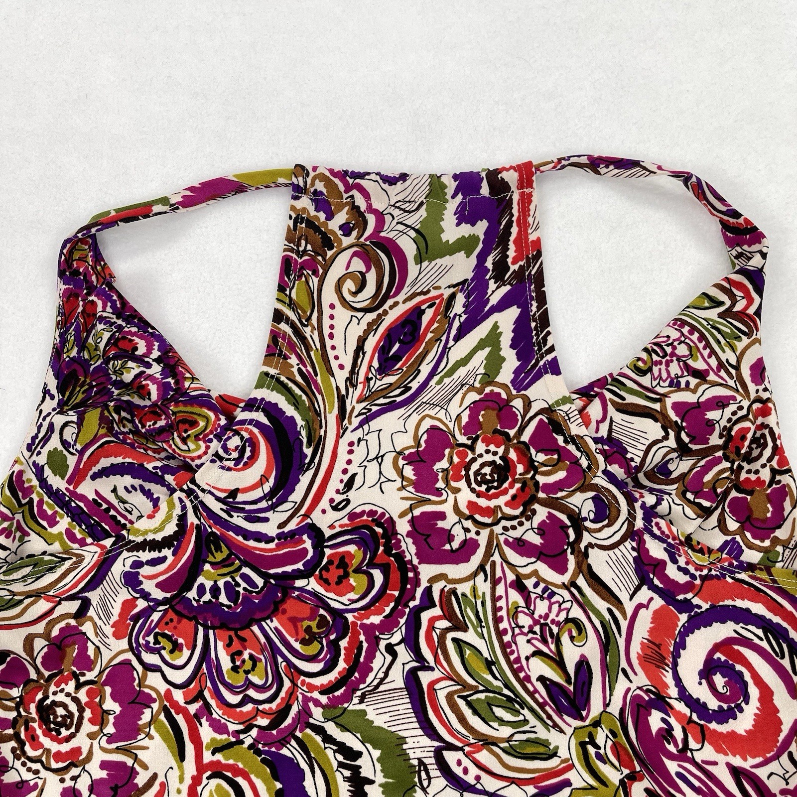 Bisou Bisou Women’s Large Paisley Mini Halter Dress Clubbing Y2K Vintage