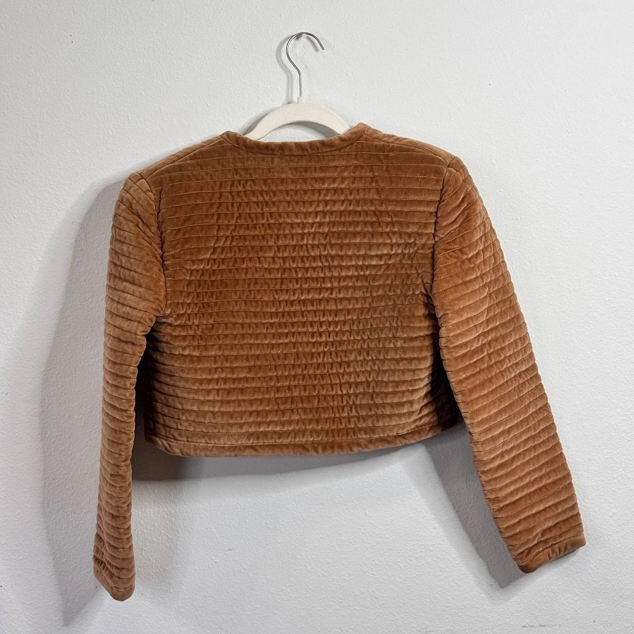 Vintage 70s Brown Velvet Cropped Opera Coat Rikallah Women’s Jacket Size 8
