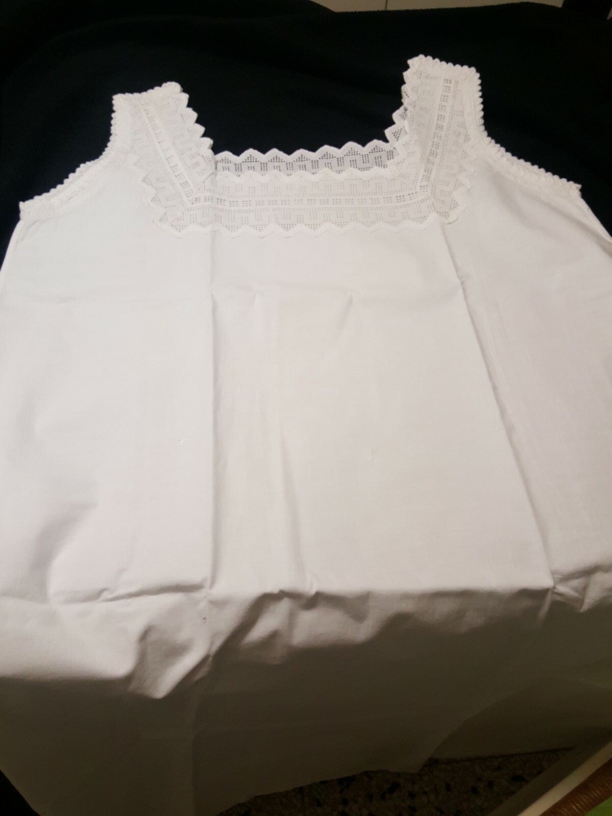 Cotton Lace Nightgown Nightgown Chemise de Nuit B31 Nightgown (2)^
