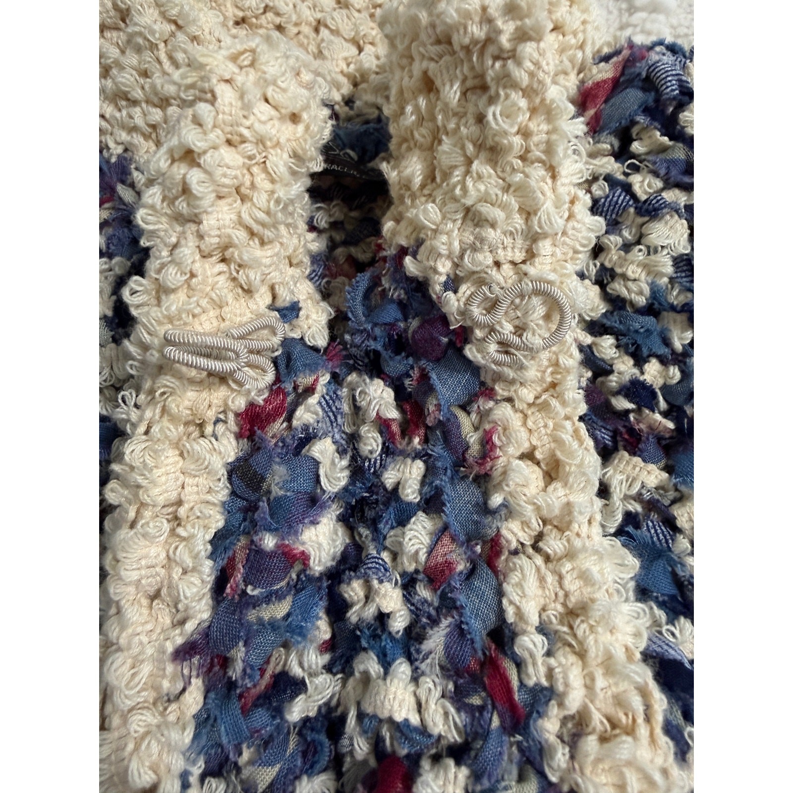 Vintage Estelle Gracer Art-to-Wear Handwoven Ragg Multicolor Cardigan