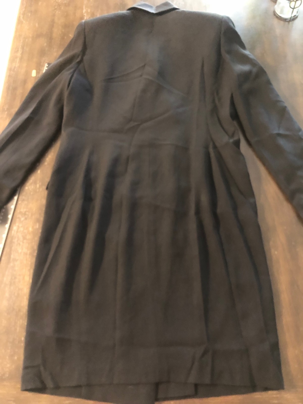 Vintage Linda Allard Ellen Tracy sz 12 long black blazer double breasted career