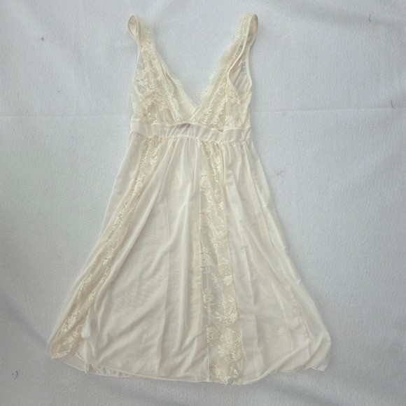 Avidlove ivory Lace Babydoll Dress Large Fairycore Coquette Festival Rave Bridal