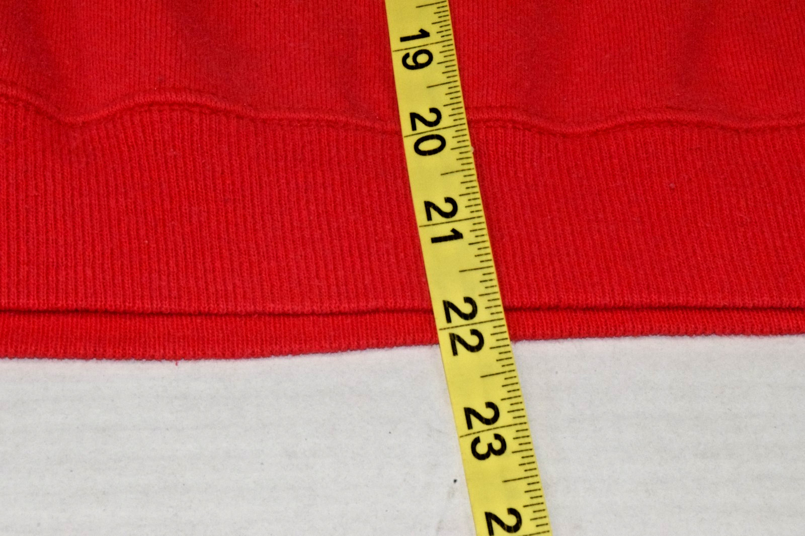Vintage Raglan Sweatshirt Hanes Size XL 90s Cherry Red Arline Embroidery Made US